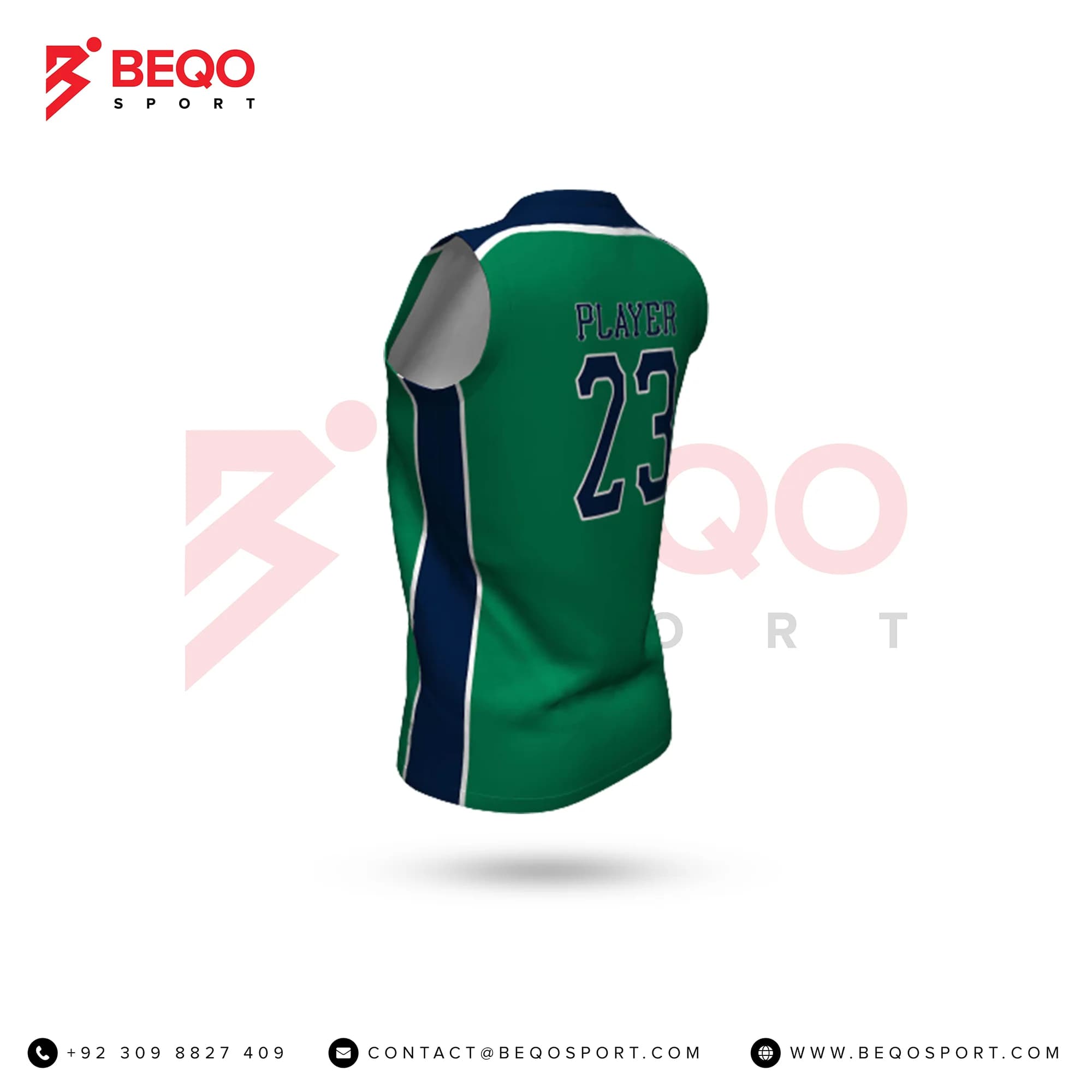 Green Softball Jersey view 3