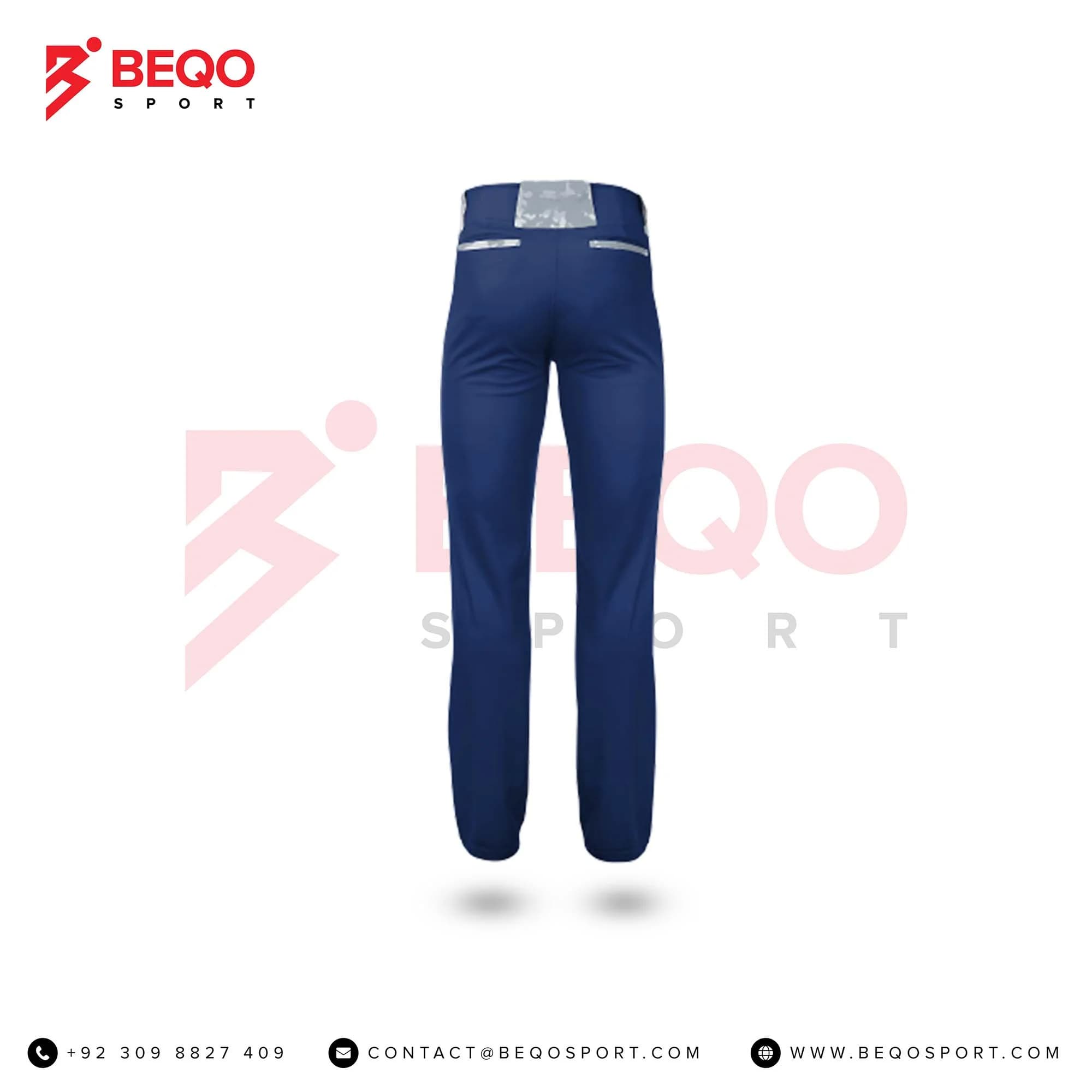 Grey and Blue Baseball Pants view 4