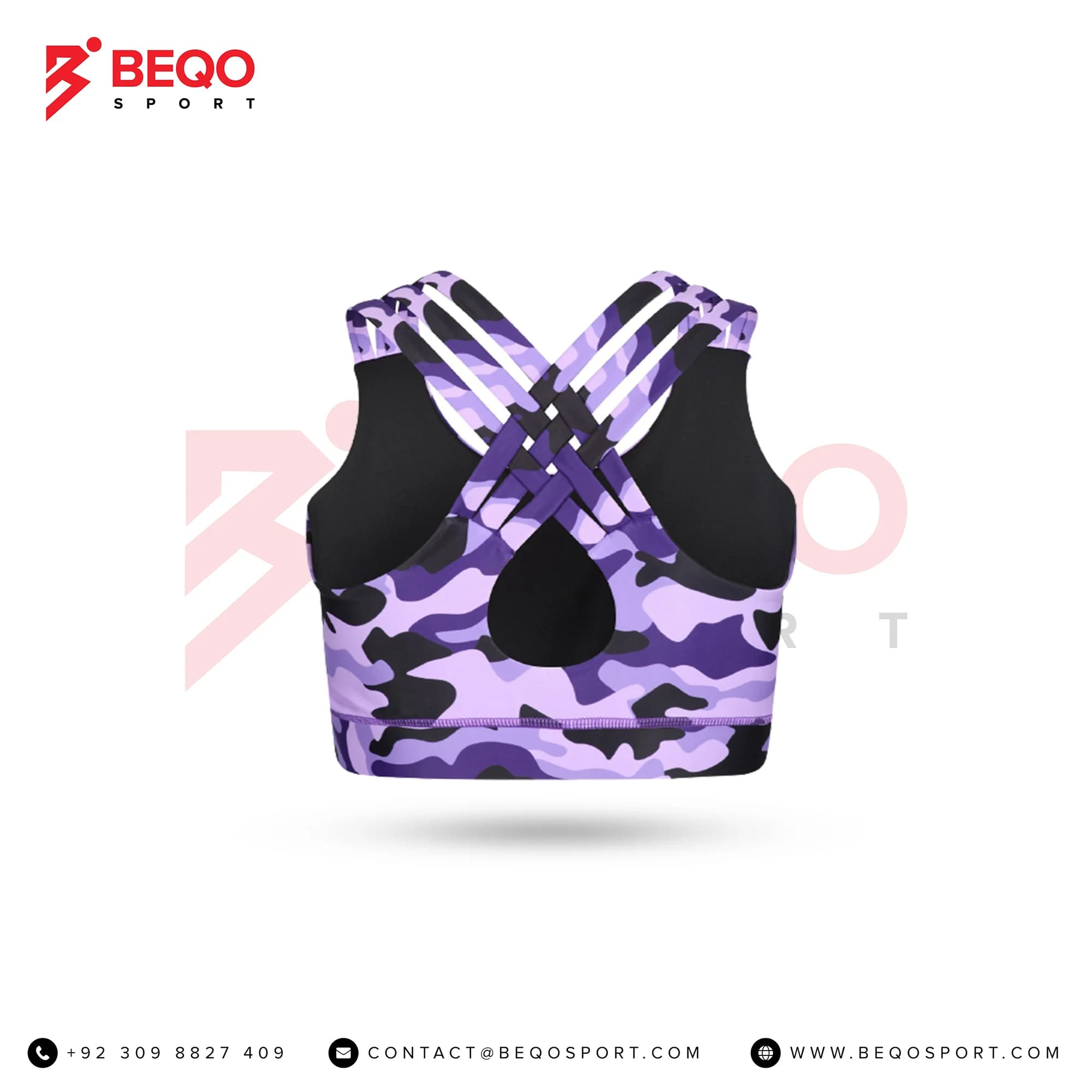 Monochrome Camo Sport Bras view 2