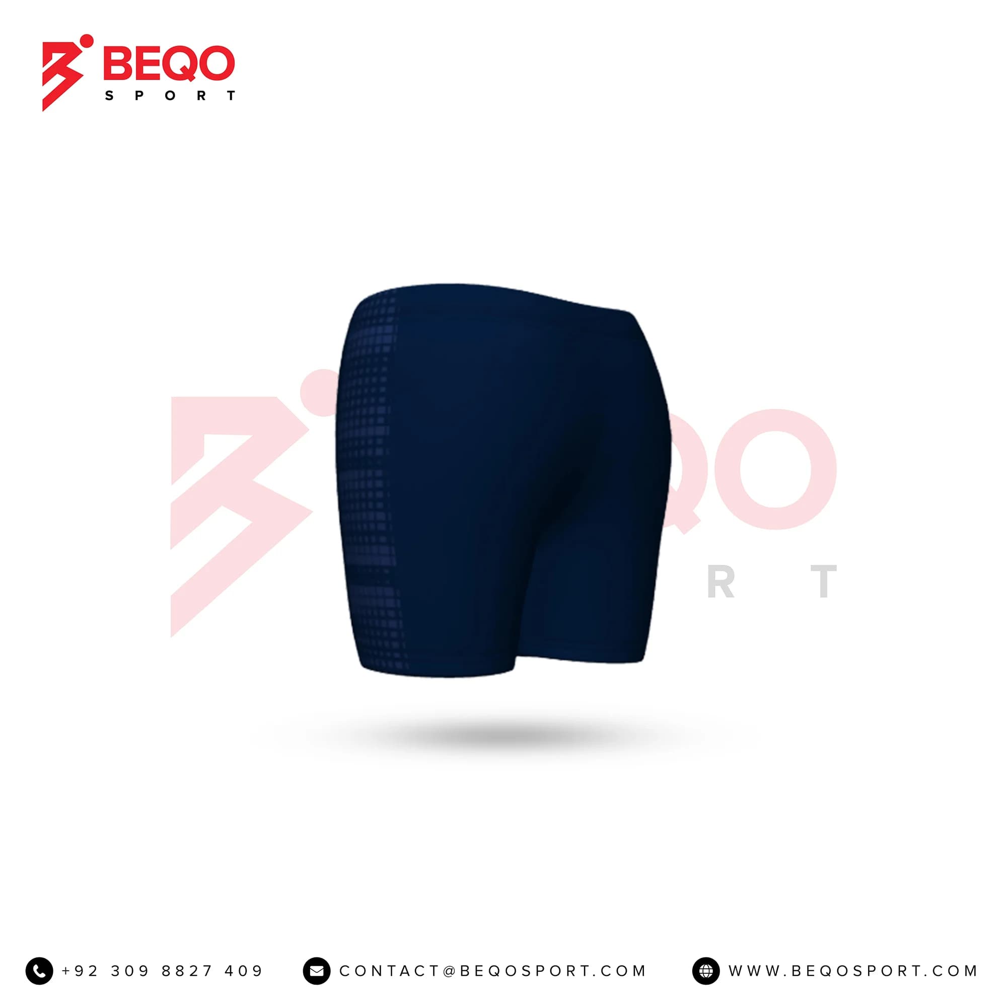 Navy Blue Volleyball Shorts view 4