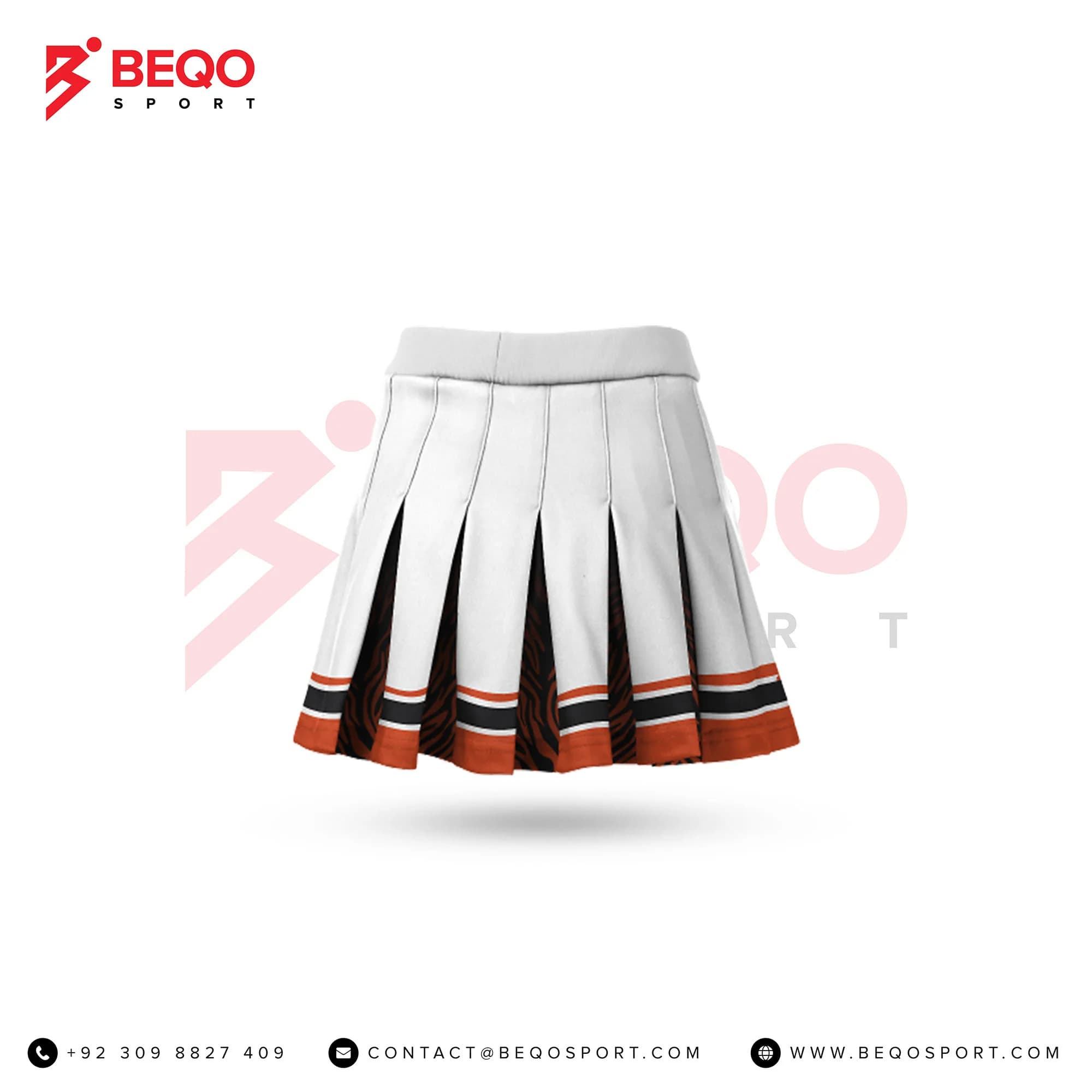 White Cheer Pleated Skirt view 3