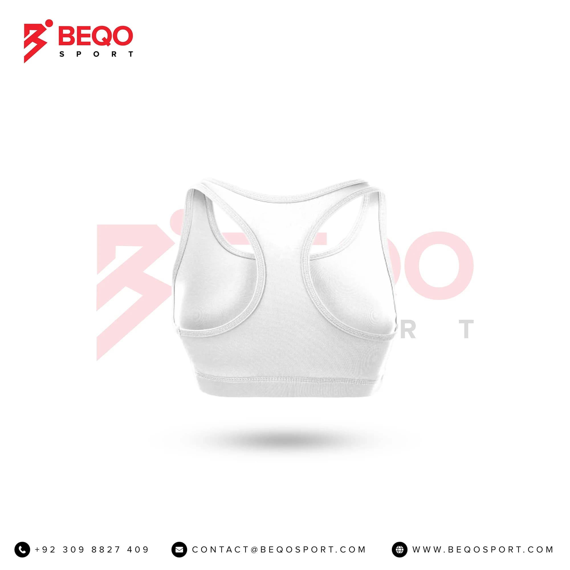 White Cheer Sports Bra view 3