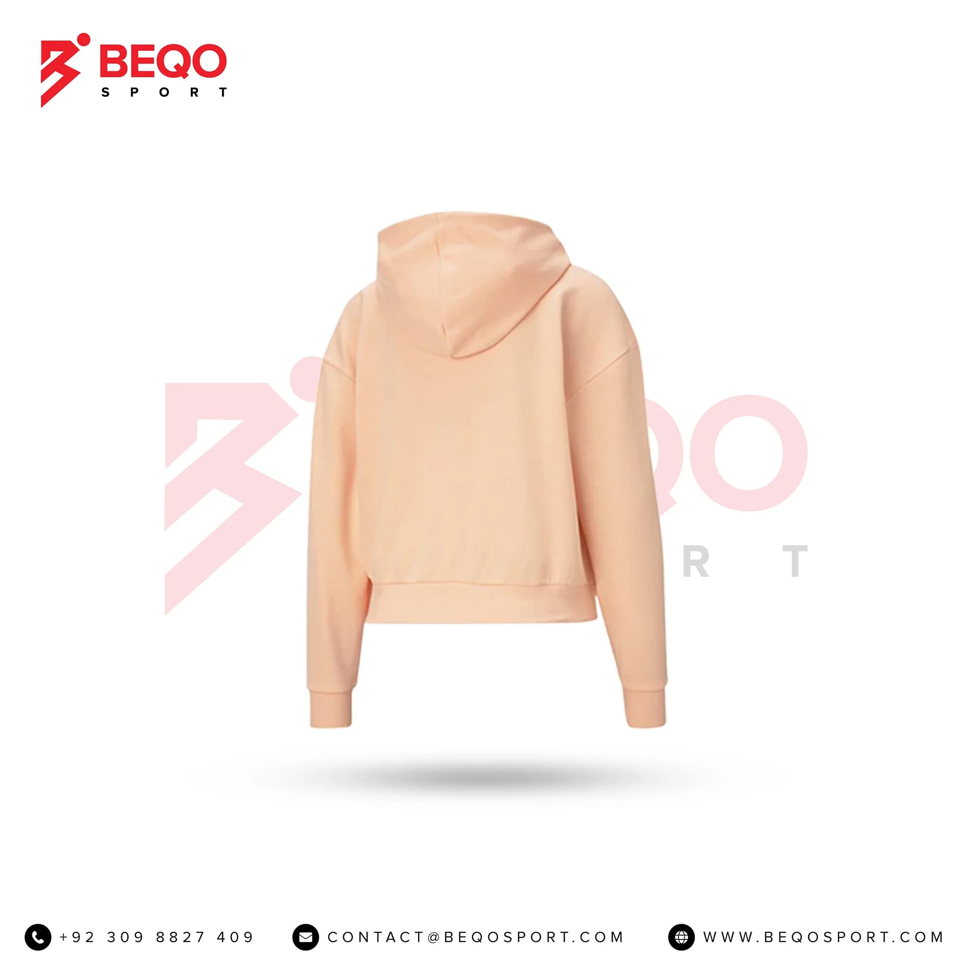 Women’s Pink Crop Hoodie view 2