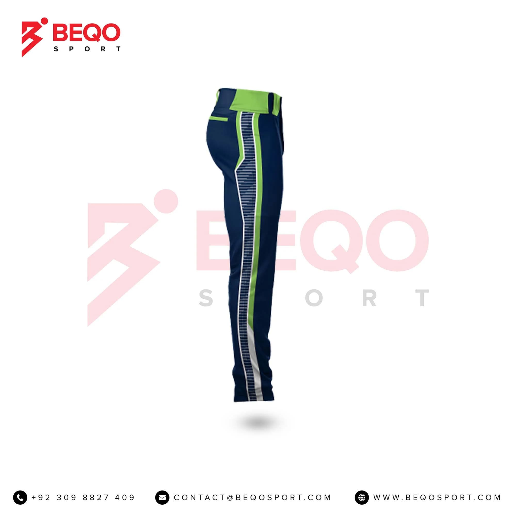 Lime Green and Blue Baseball Pants