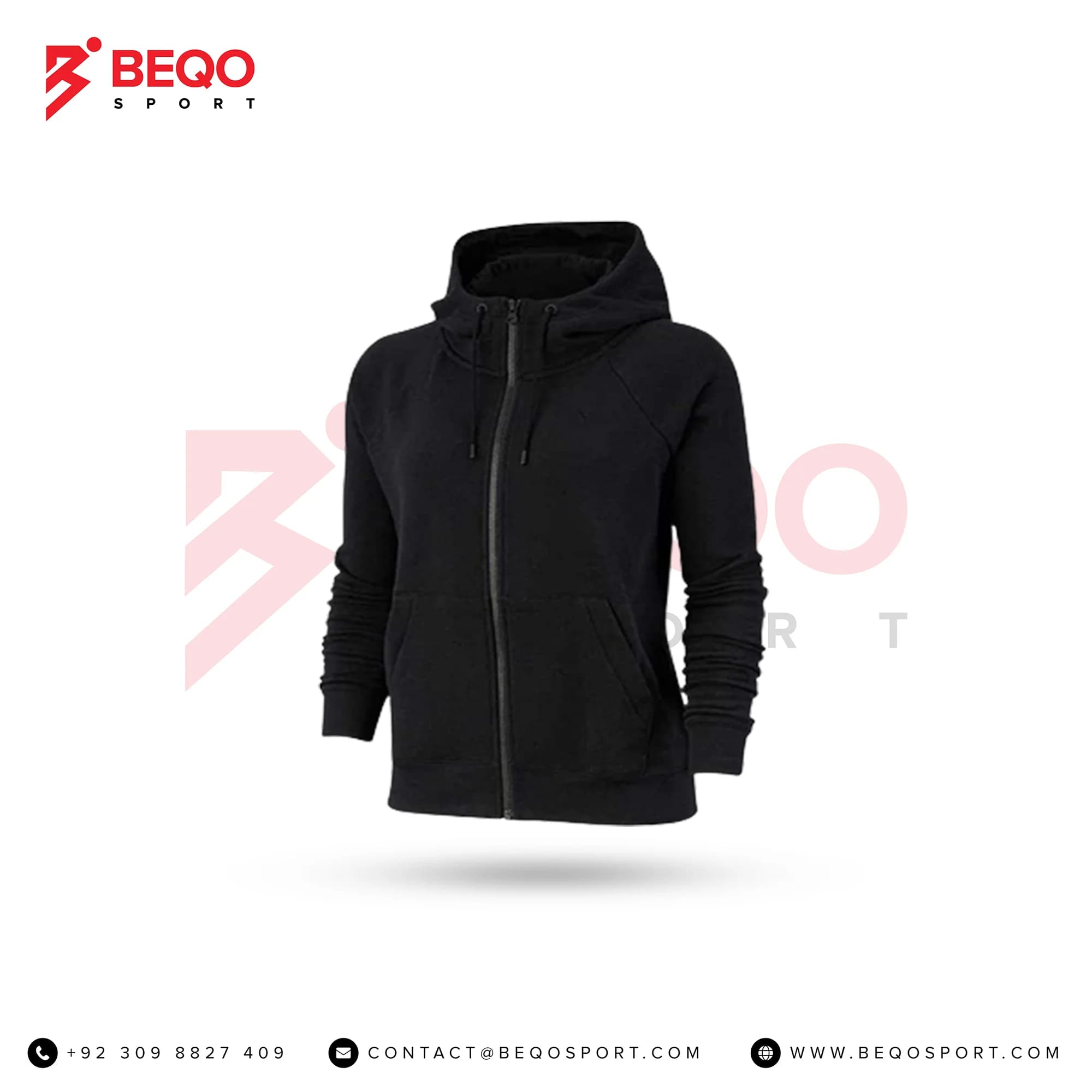 Men’s Black Hoodie with Zipper
