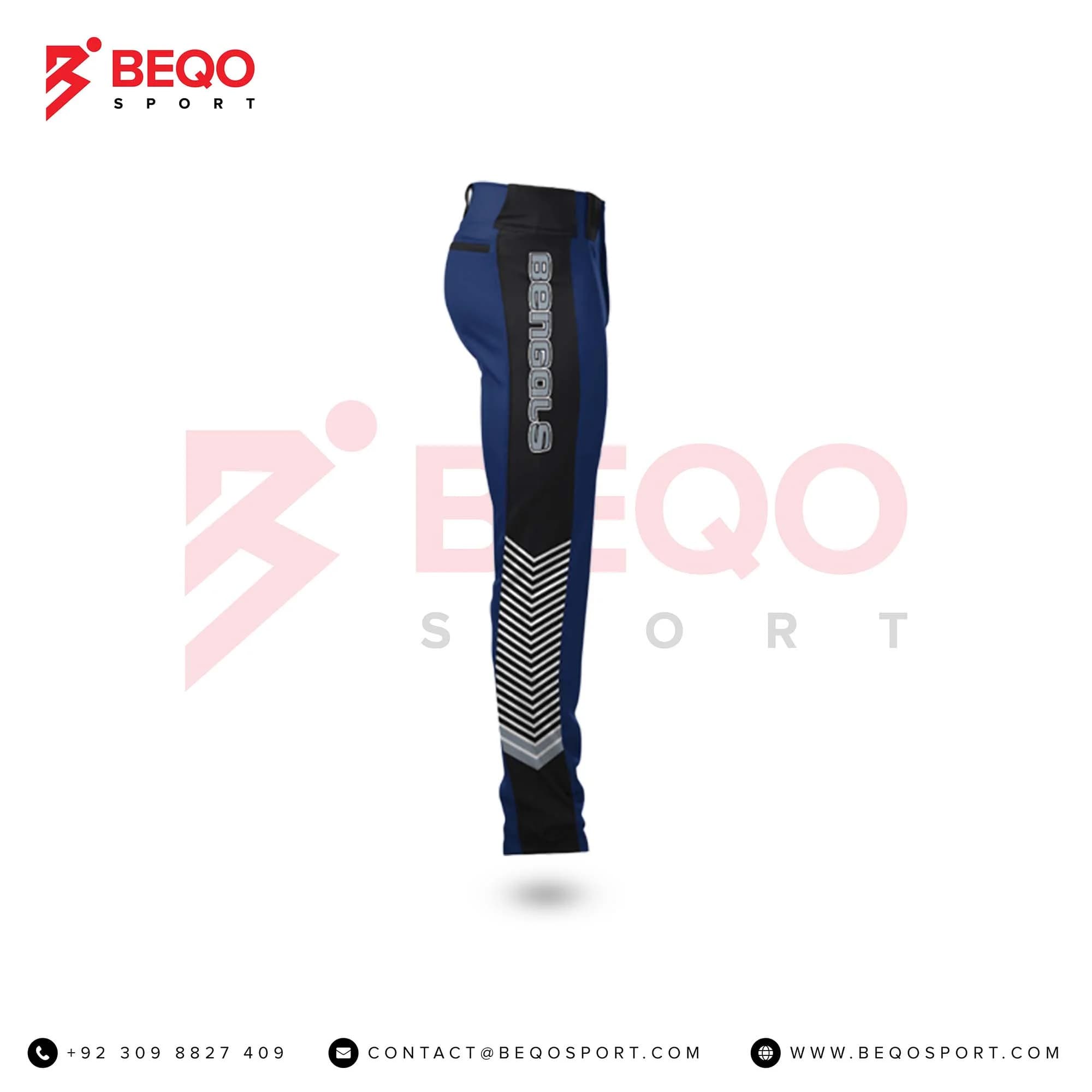 Men's Blue and Black Baseball Pants