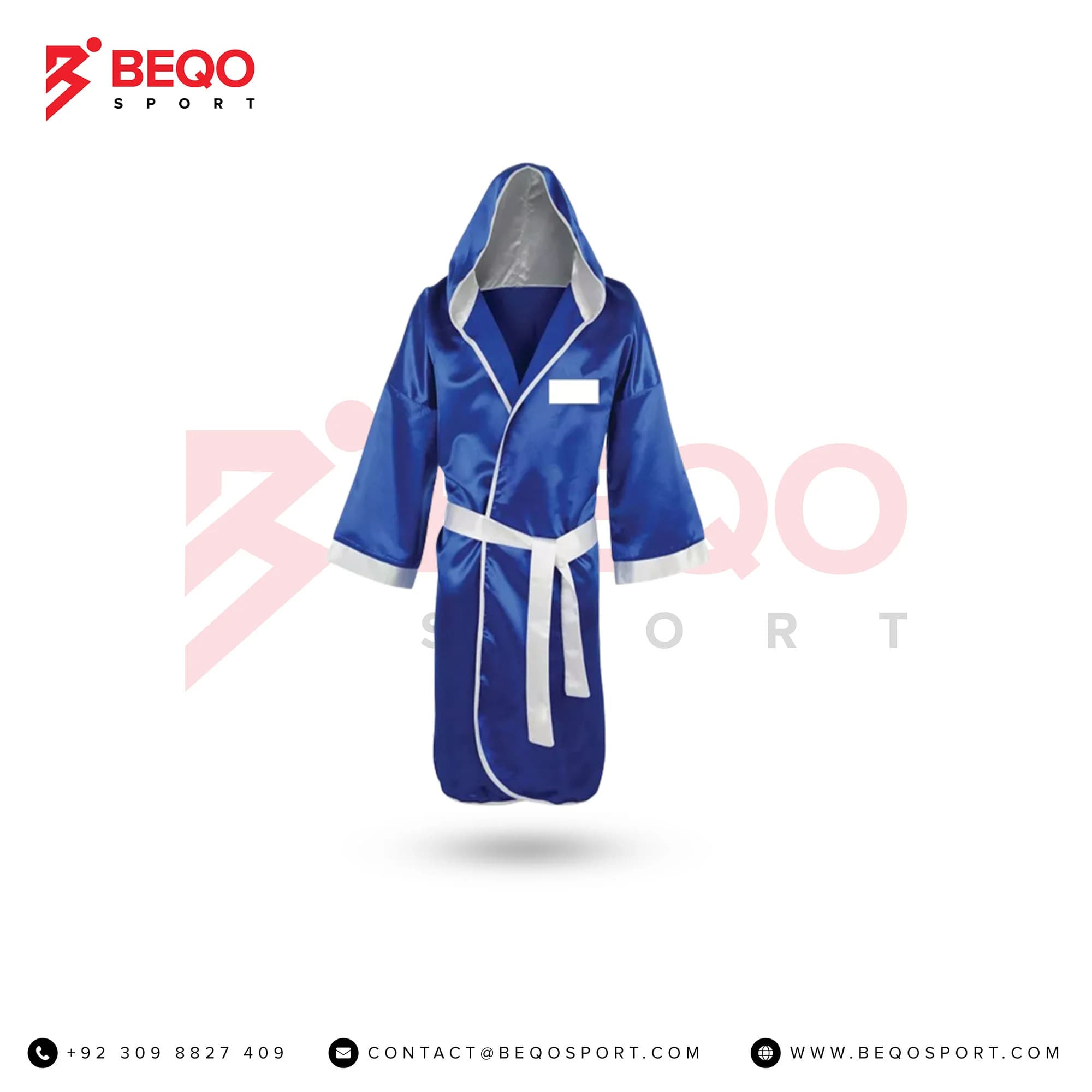 Men's Blue and White Boxing Gowns