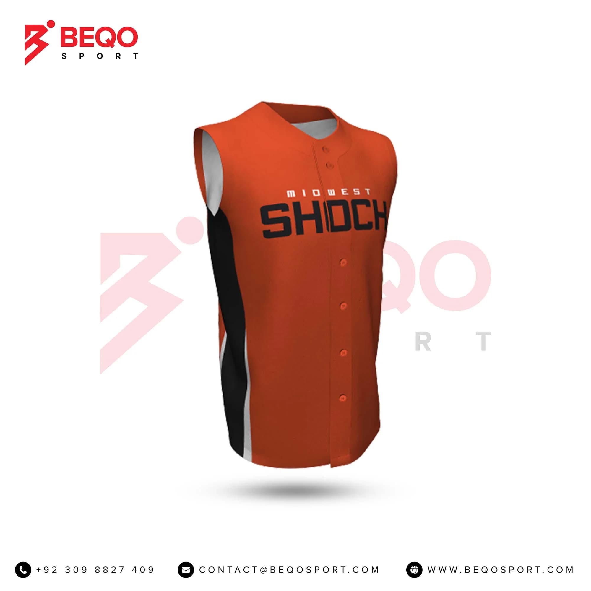 Men's Full Button Sleeveless Jerseys
