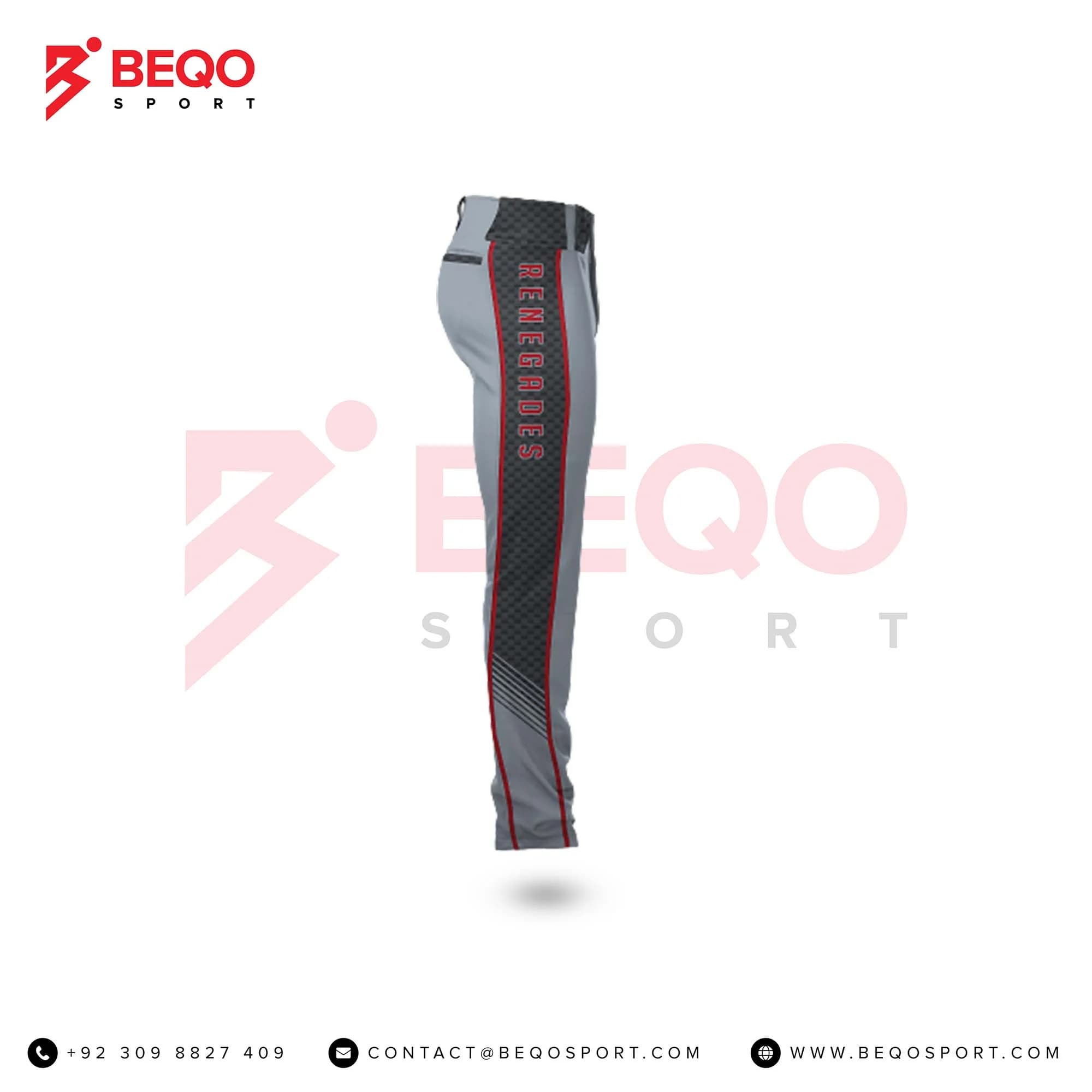 Men’s Grey and Black Baseball Pants