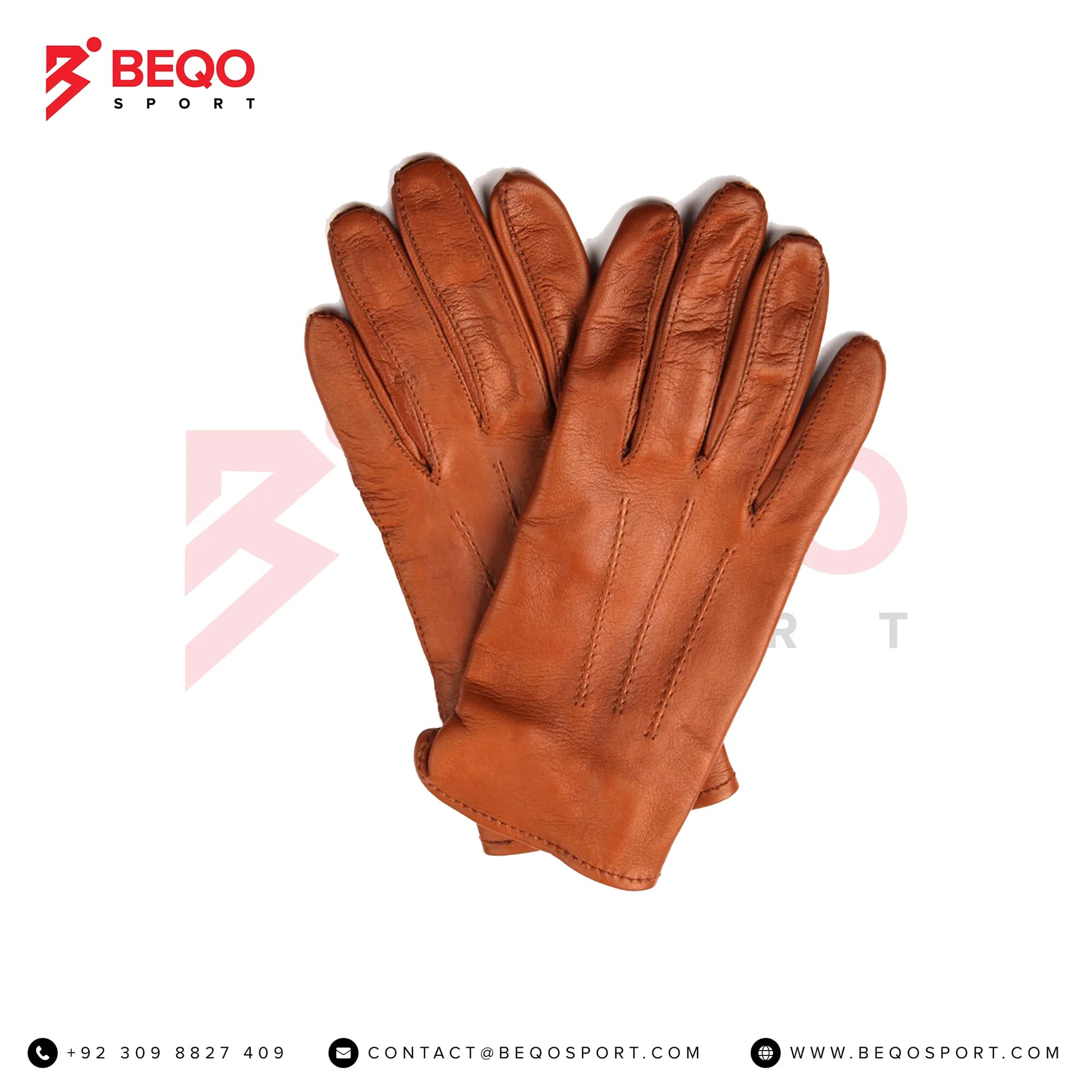 Men's Light Brown Horse Riding Gloves