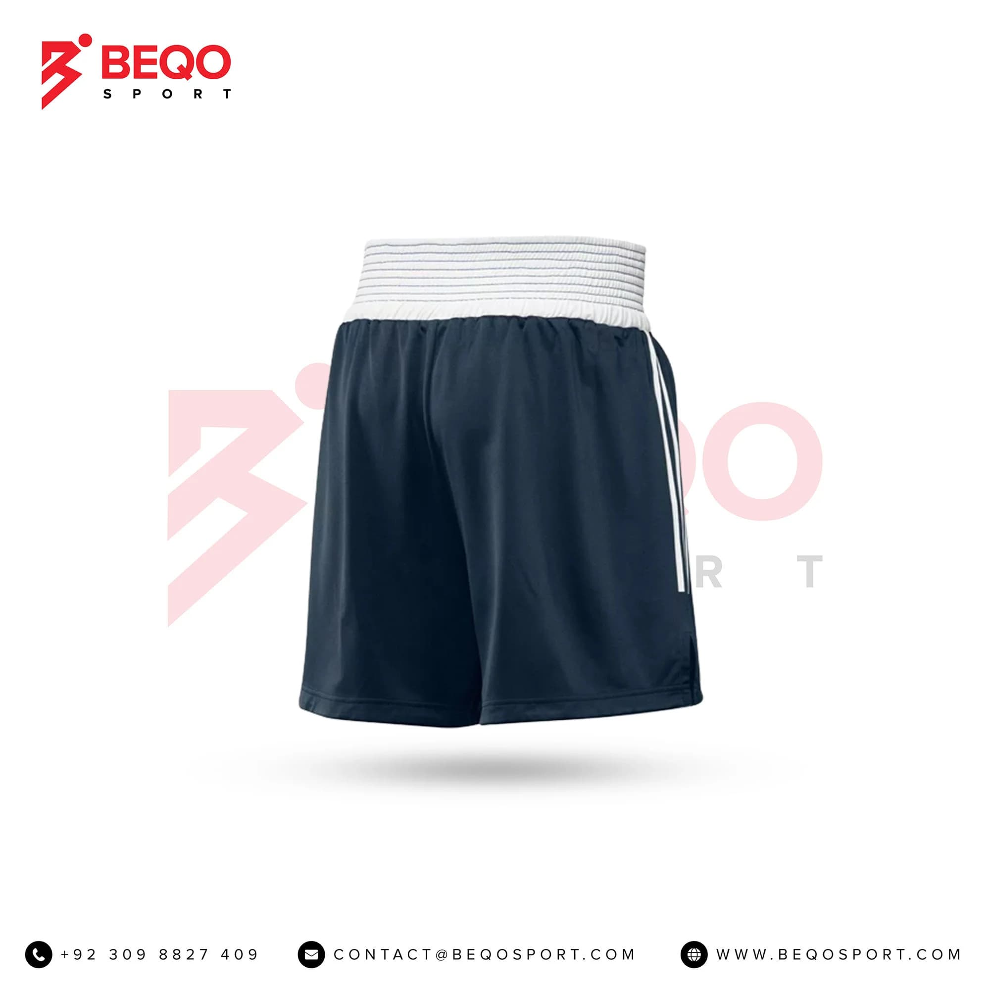 Navy and White Boxing Shorts