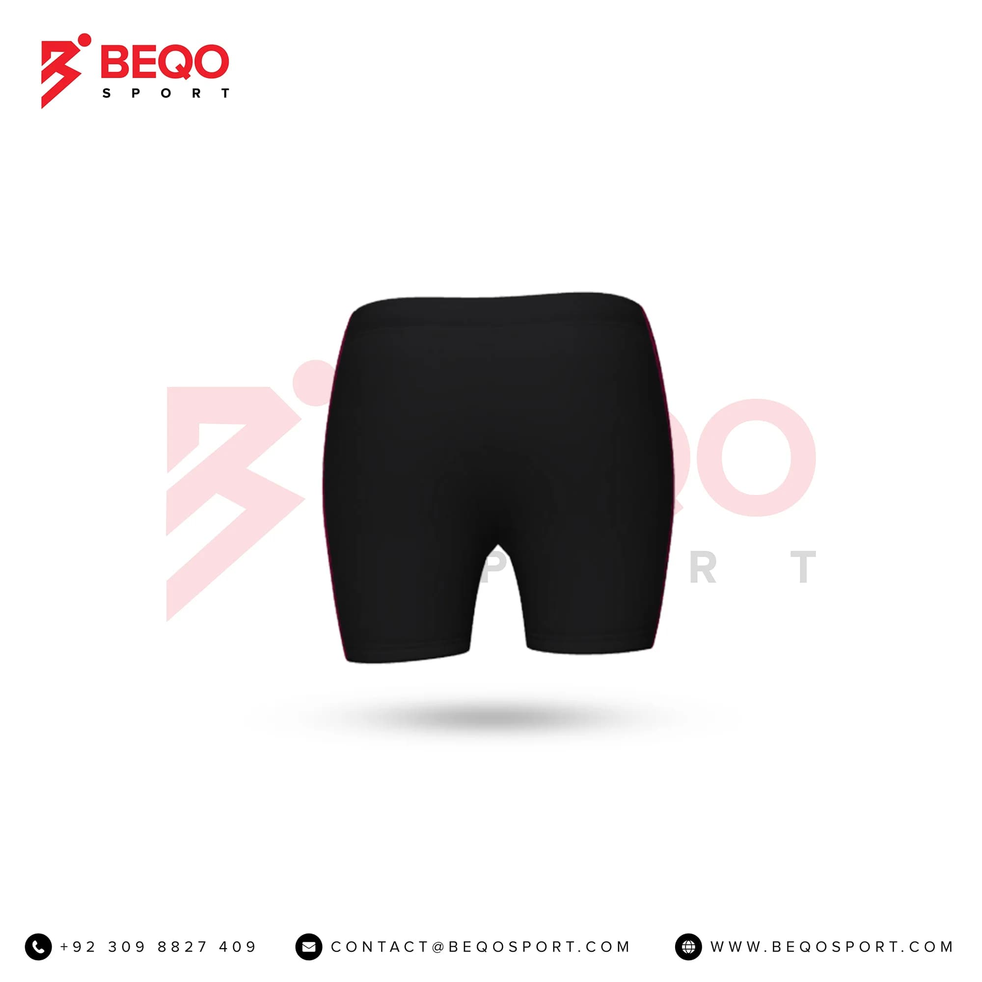 Black And Pink Volleyball Shorts view 3