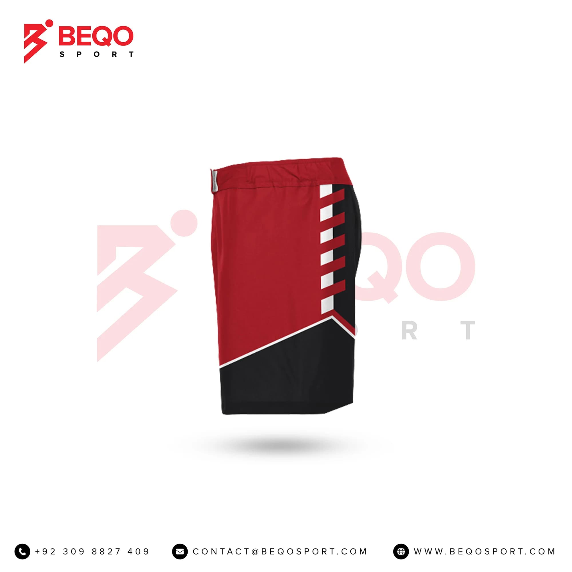 Black And Red Wrestling Fight Shorts view 2