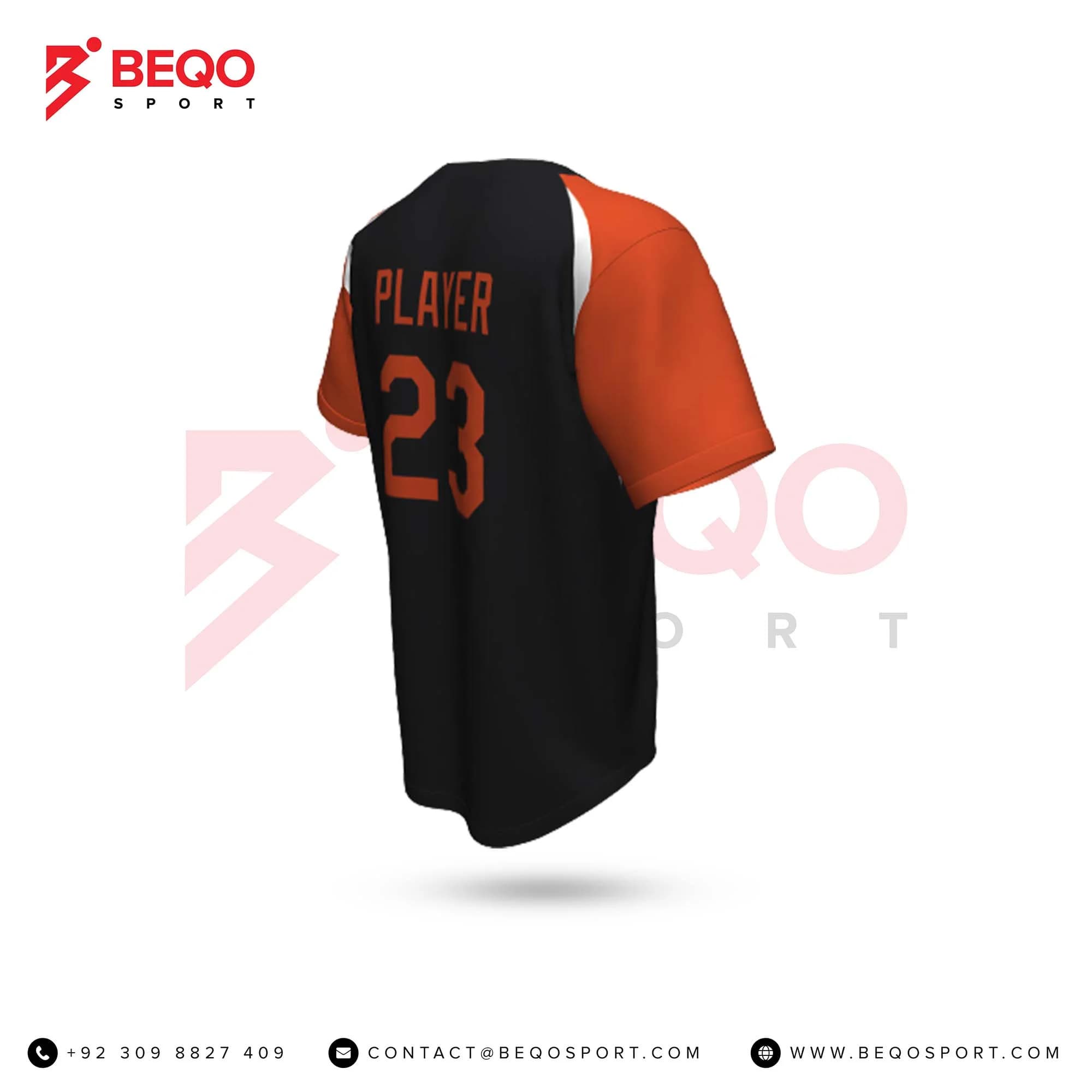 Black Baseball Two Button Jersey view 4
