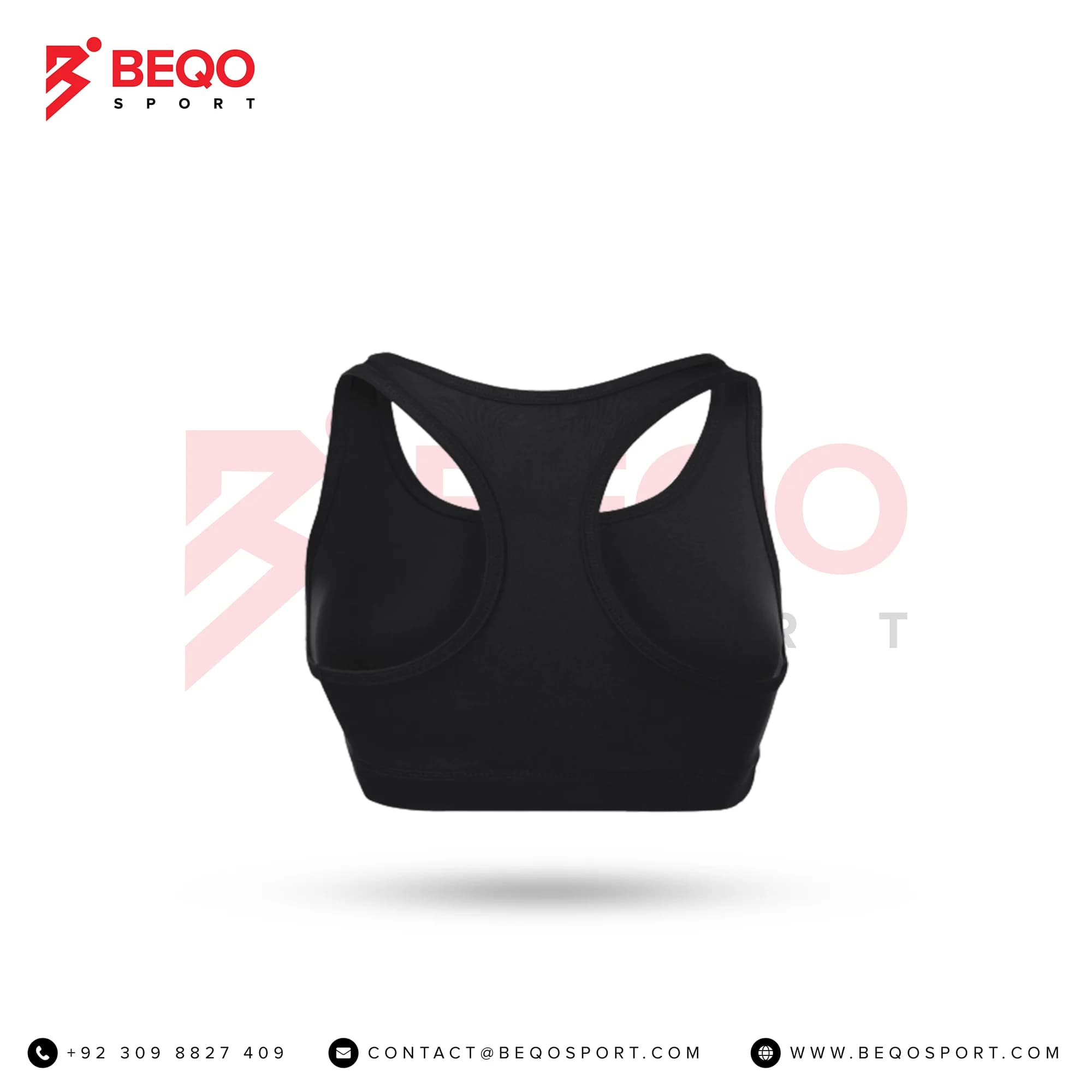 Black Cheer Sports Bra view 3
