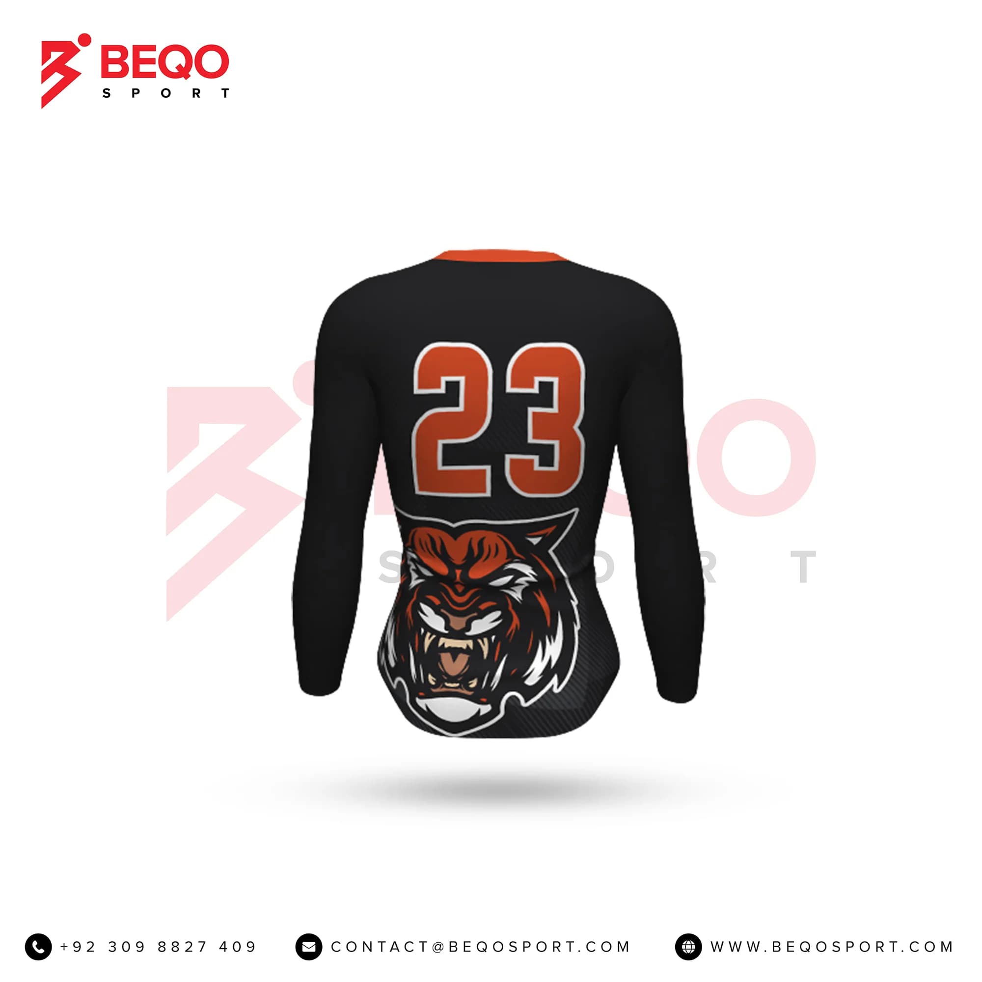 Black Volleyball Jersey view 3