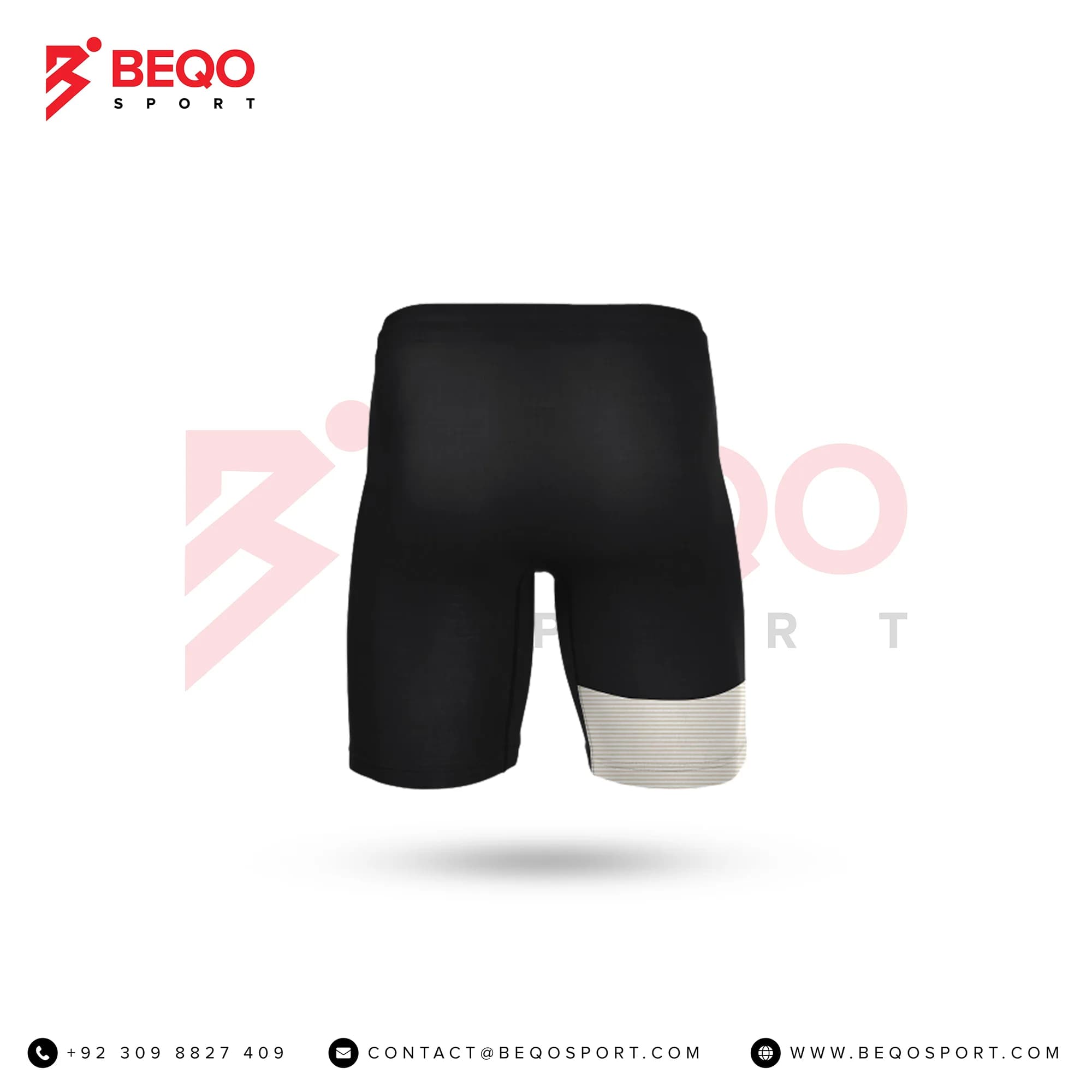 Black Wrestling Compression Shorts view 3