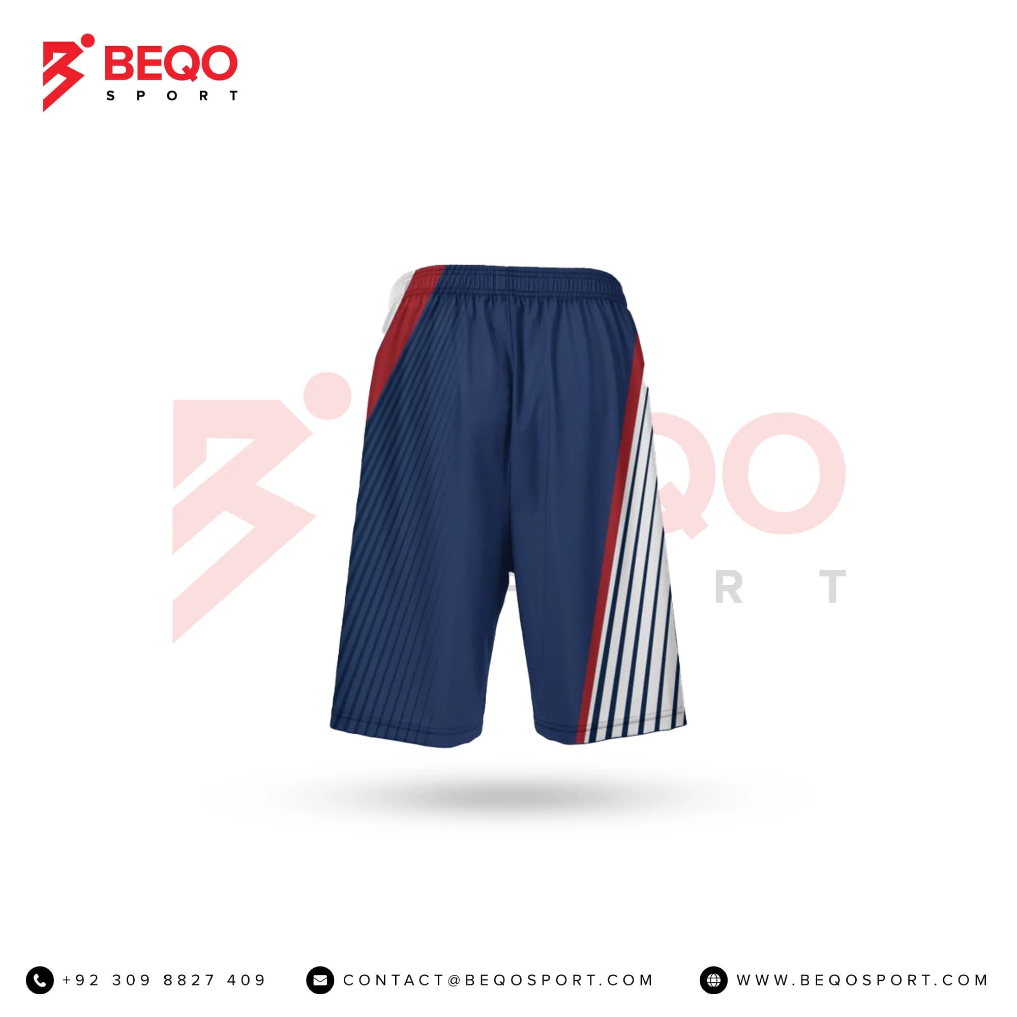 Blue And White Lacrosse Shorts view 3