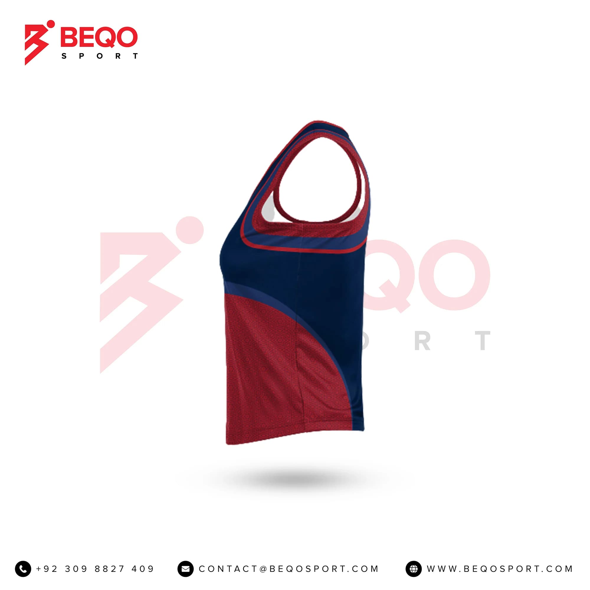 Blue and Red Cheer Sleeveless Shell view 4