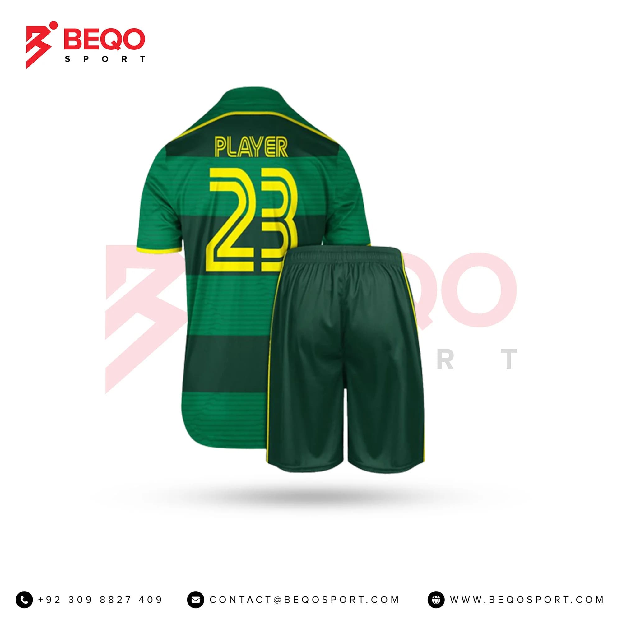 Green Linning Soccer Uniforms view 2