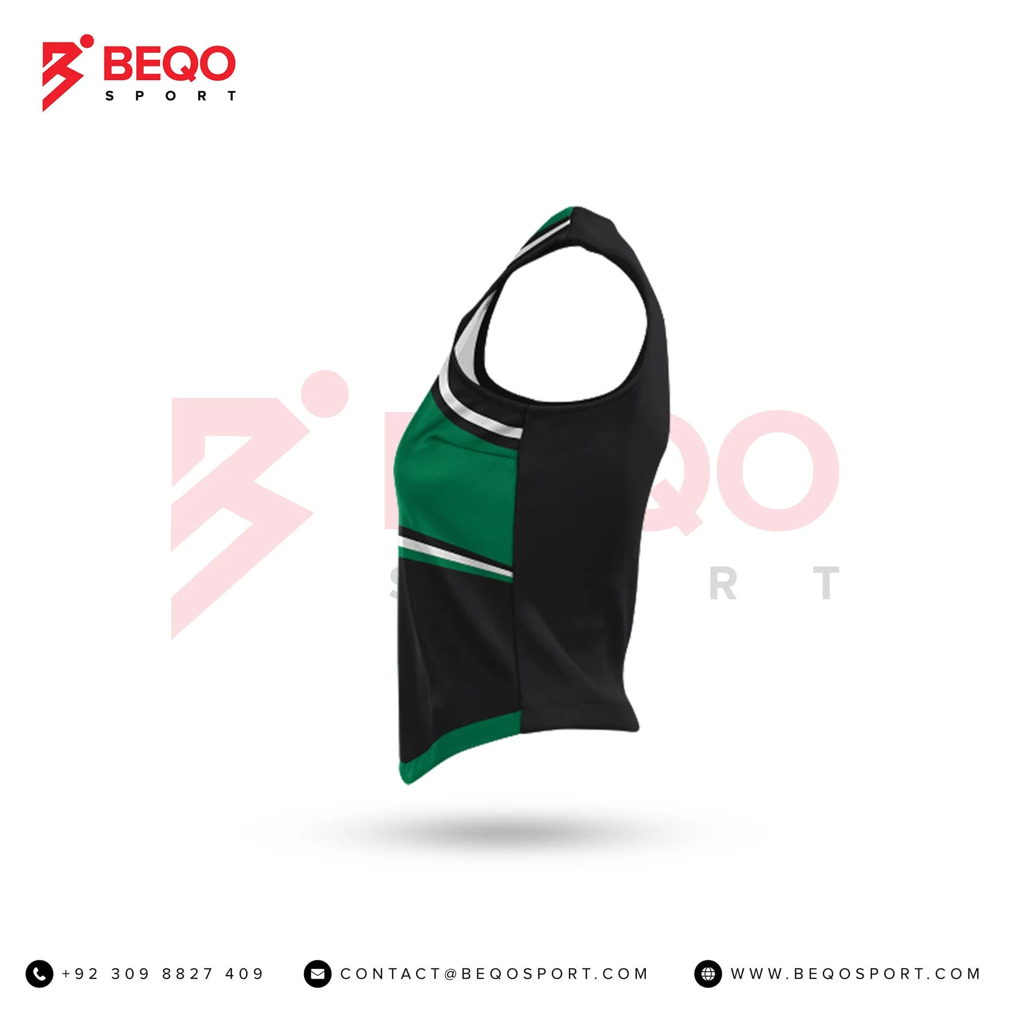 Green and Black Cheer Modified Shell view 2