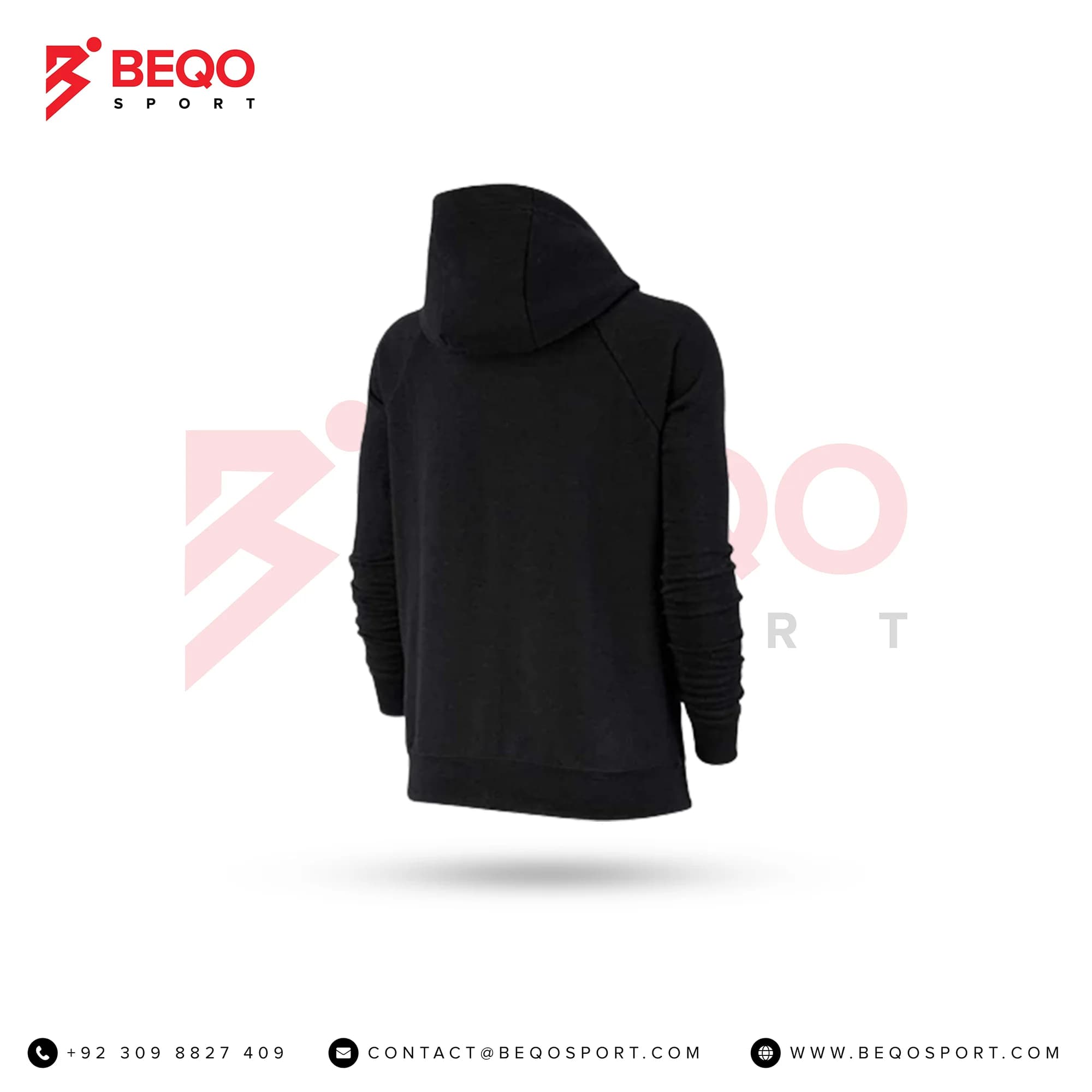 Men’s Black Hoodie with Zipper view 2