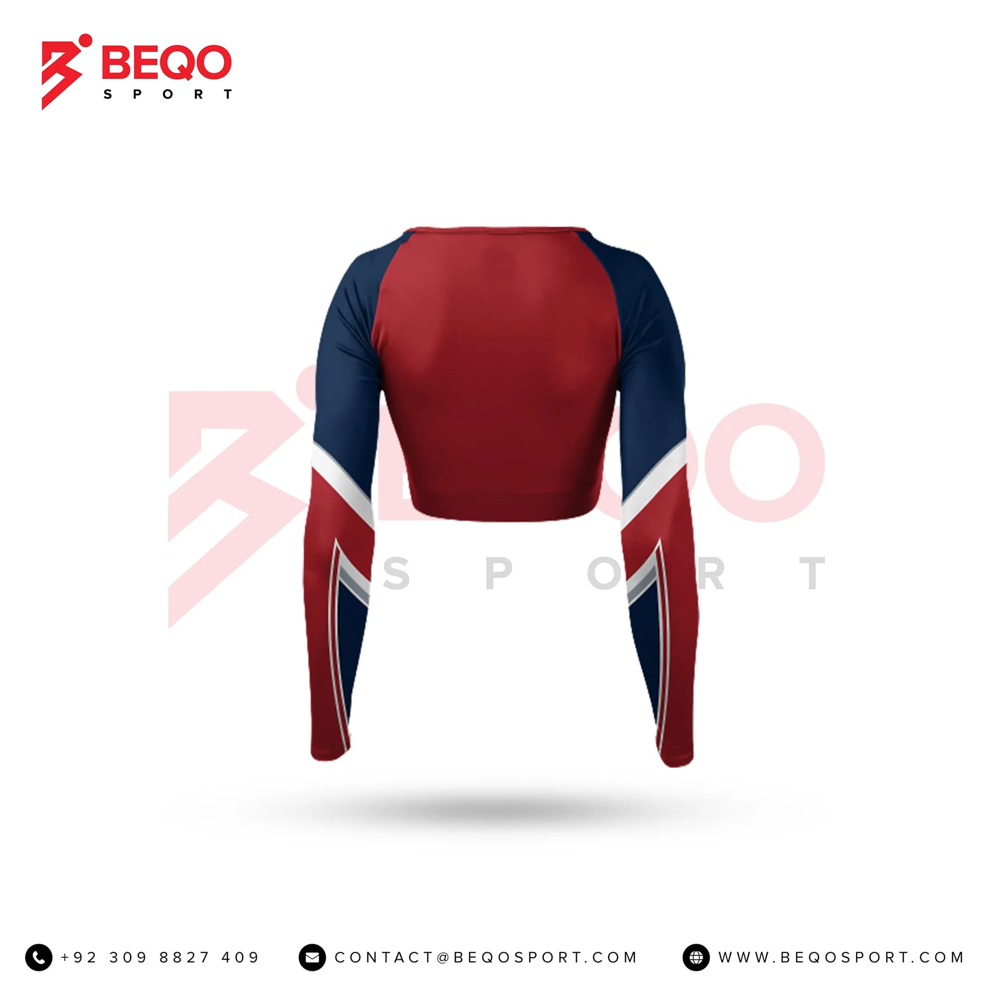 Red and Blue Cheer V-Neck Bodyliner view 3
