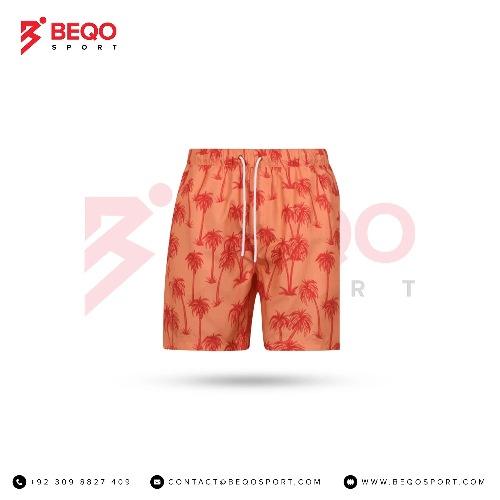 Pink Printed Beach Short
