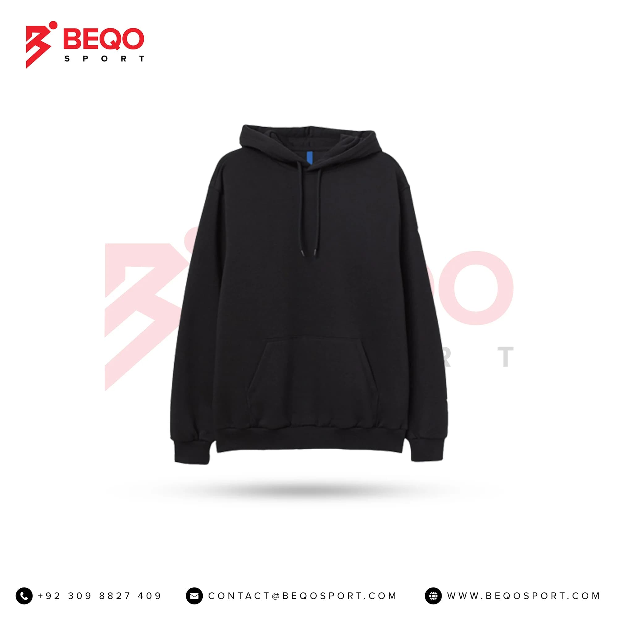 Plain Black Hoodie