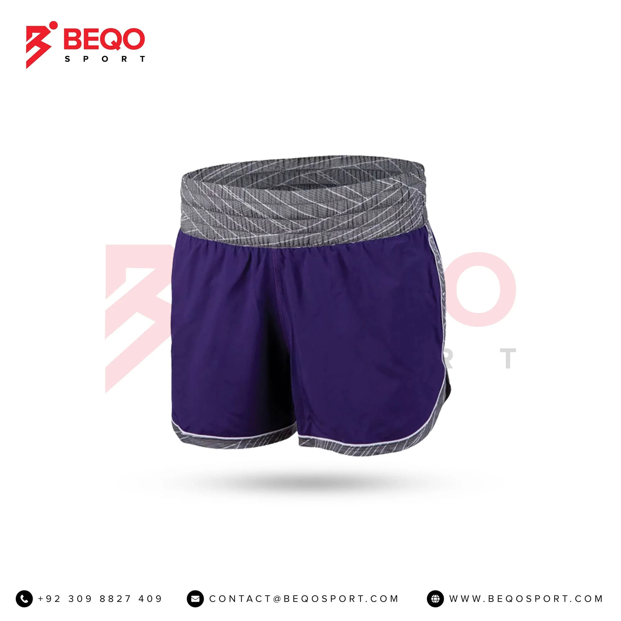 Purple and Grey Boxing Shorts