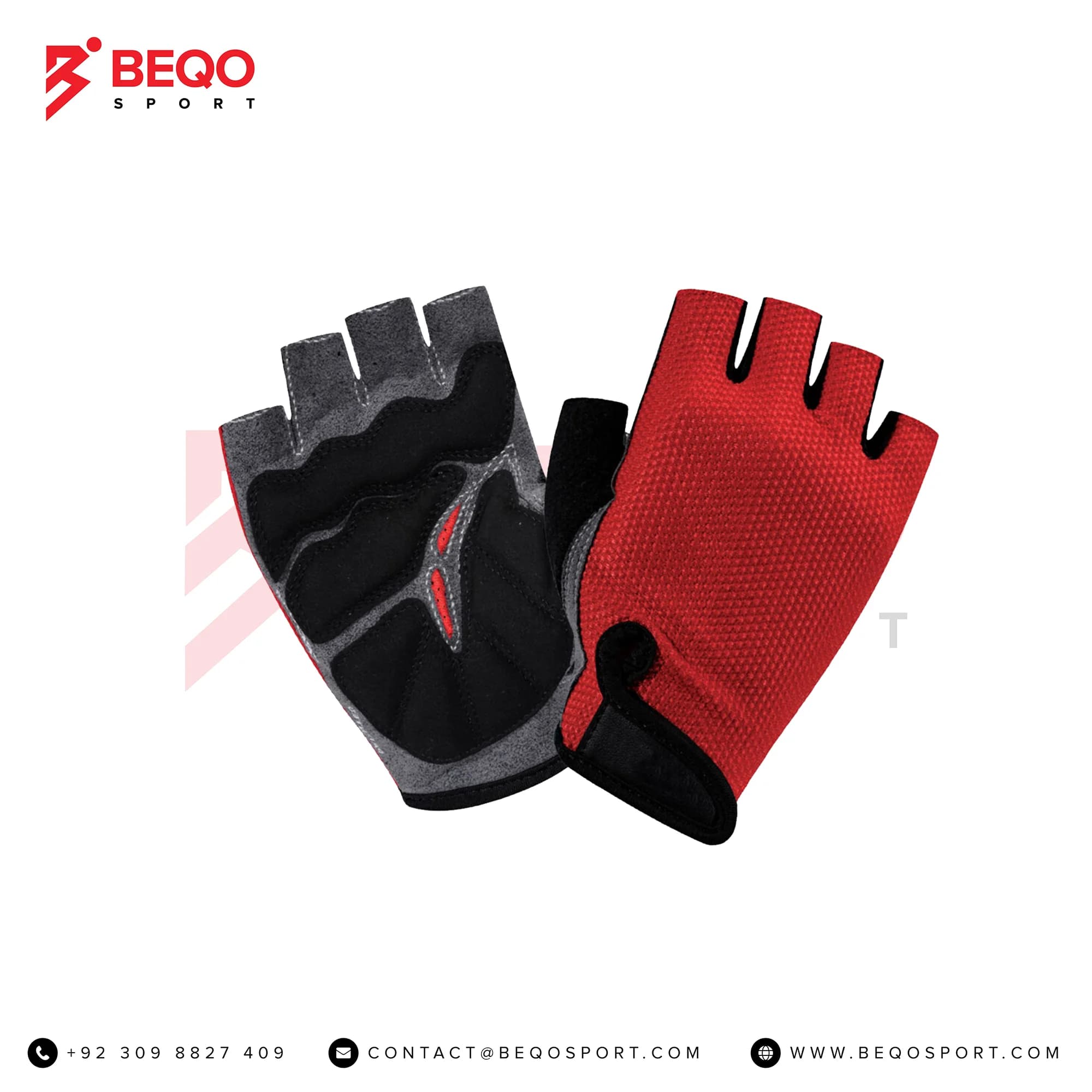 Red Cycling Gloves
