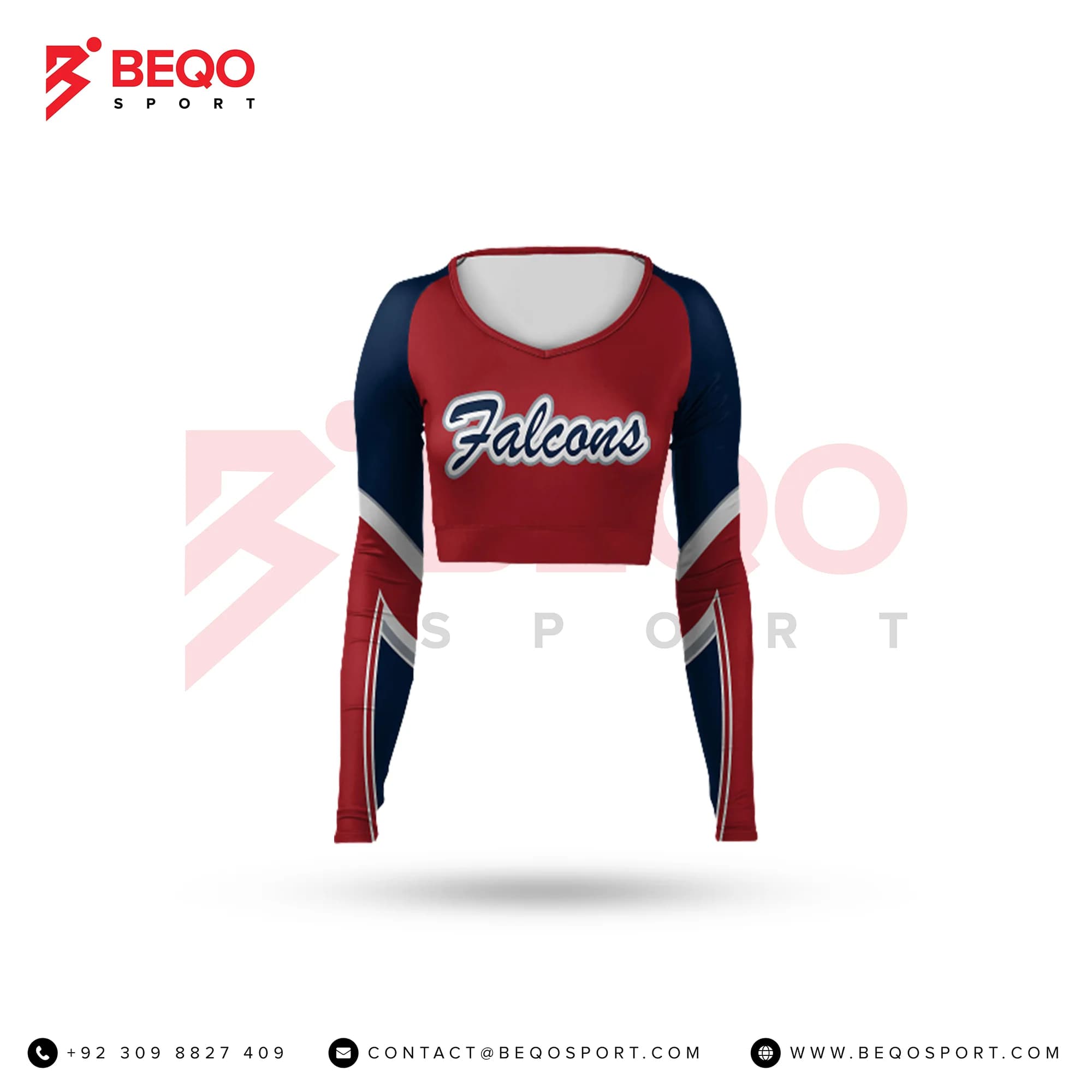 Red and Blue Cheer V-Neck Bodyliner
