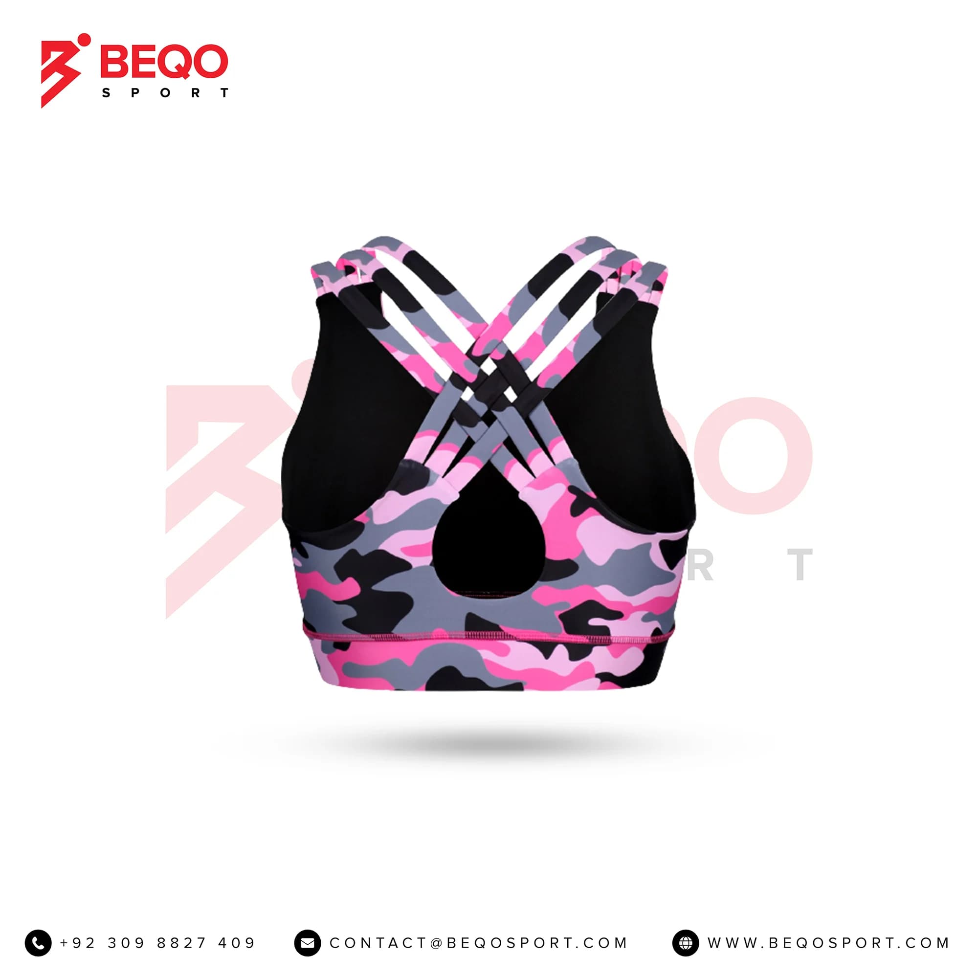 Strawberry Sundae Camo Sports Bras view 2