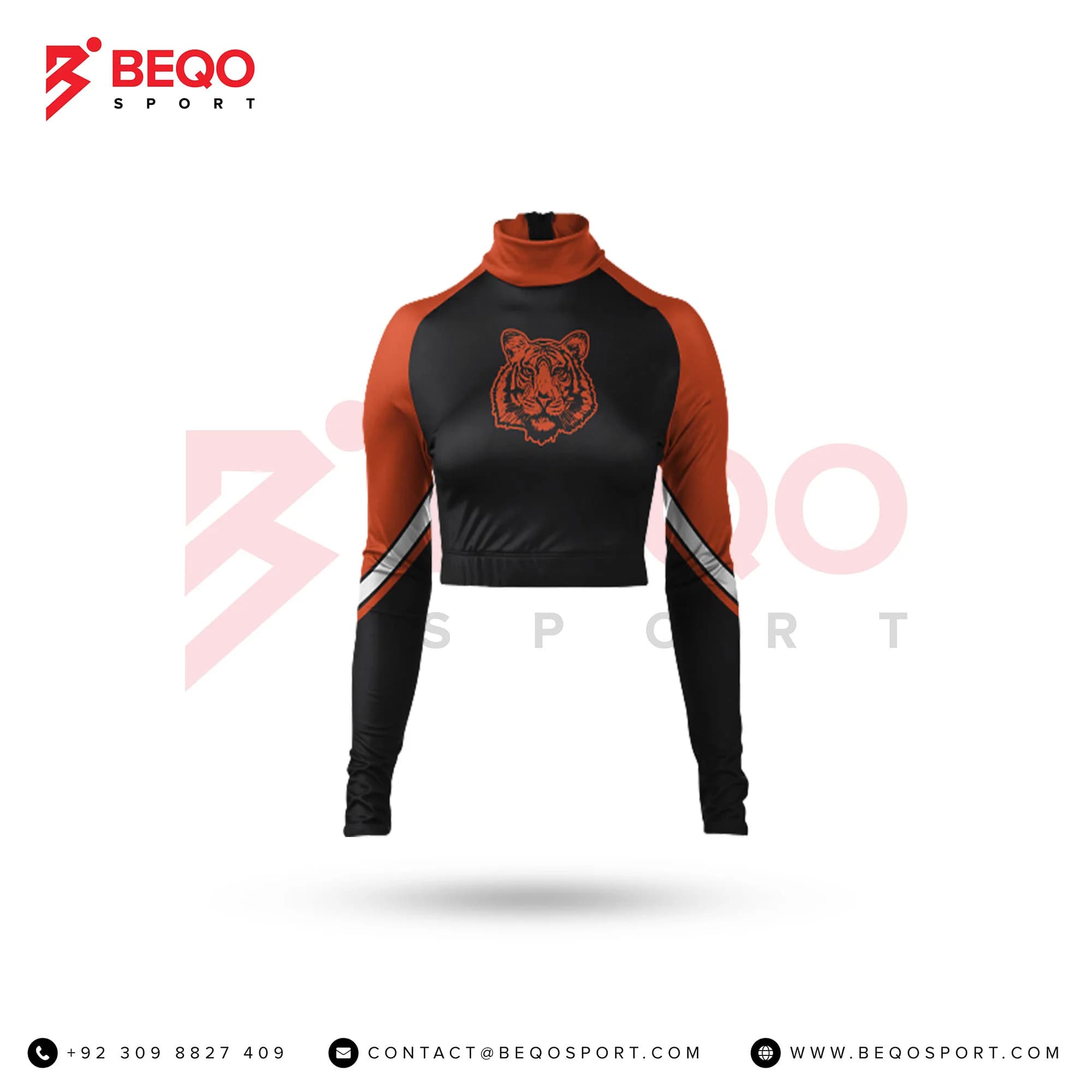 Tiger Cheer Mock Neck Bodyliner Shirts
