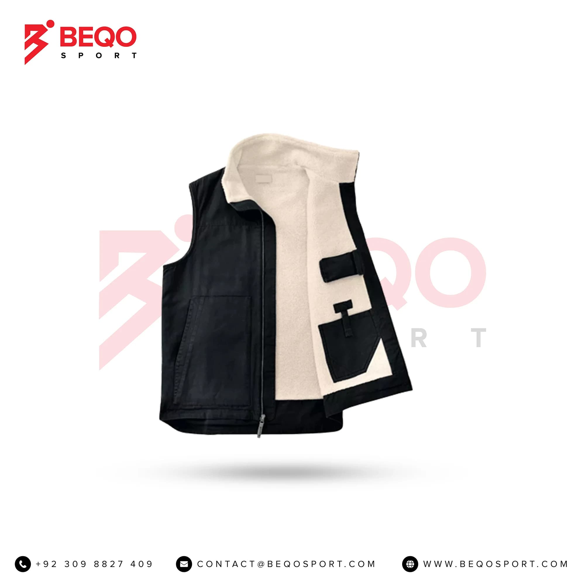 Twill Vest with Inner Fleece Lining