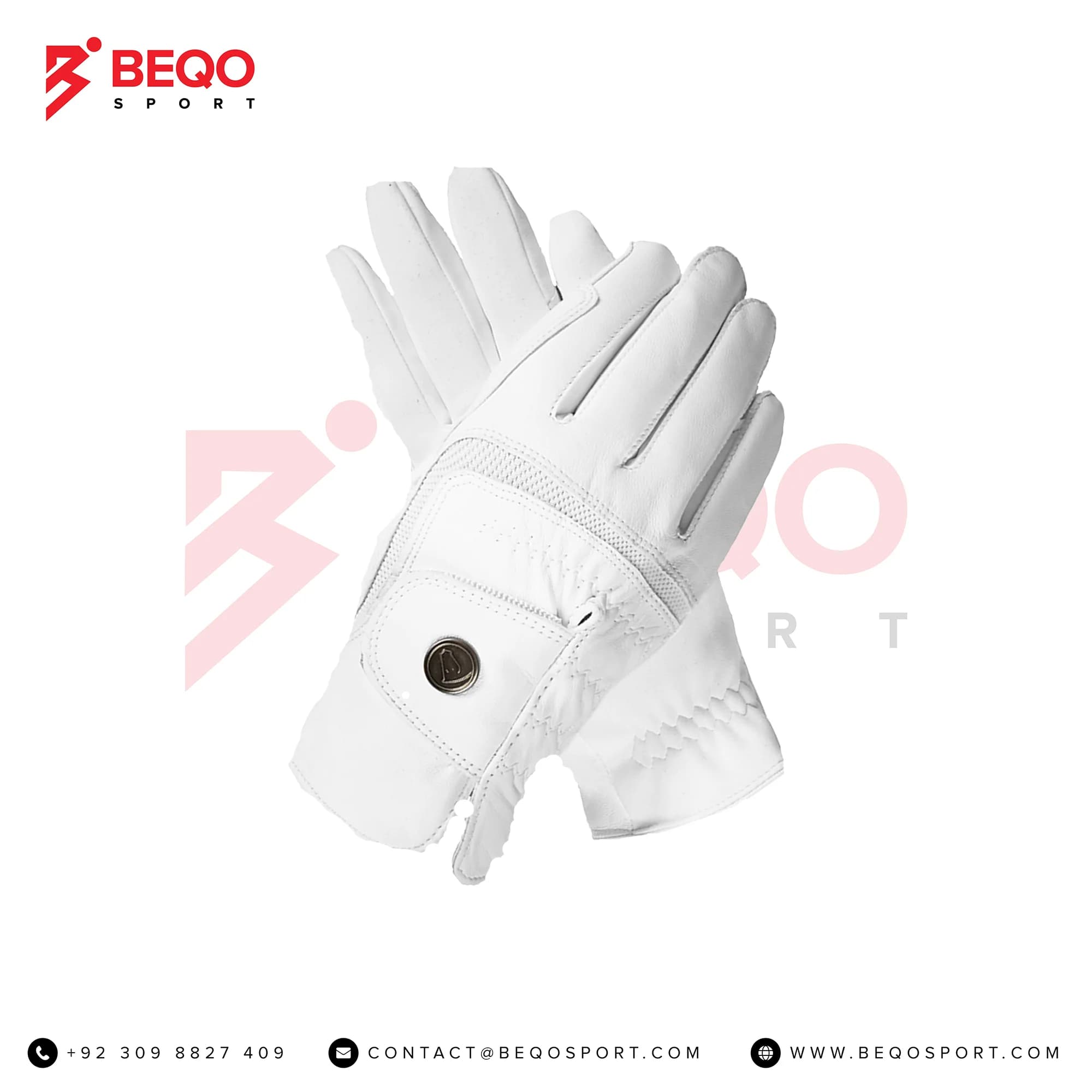 White Horse Riding Gloves