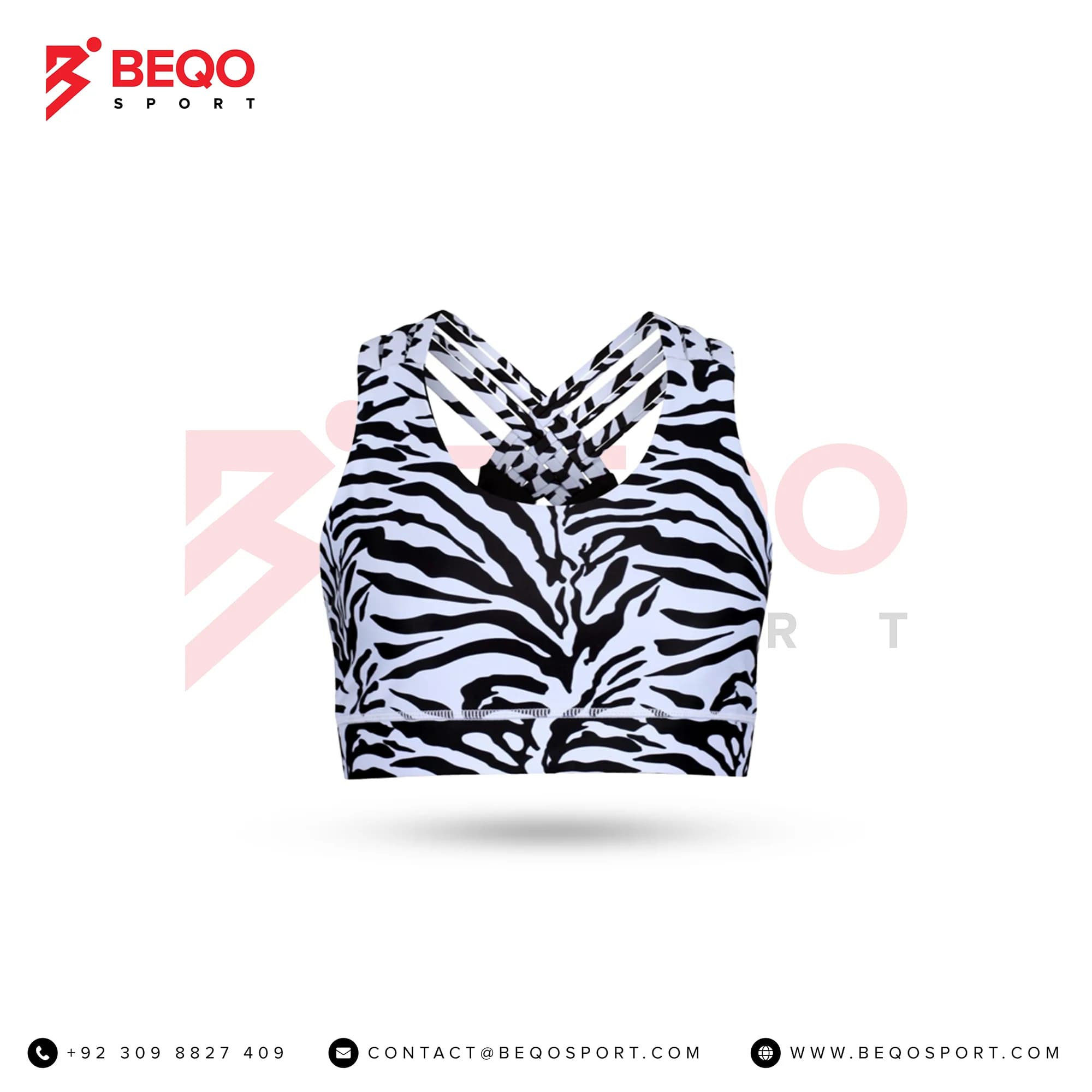 White Tiger Cross Sports Bras