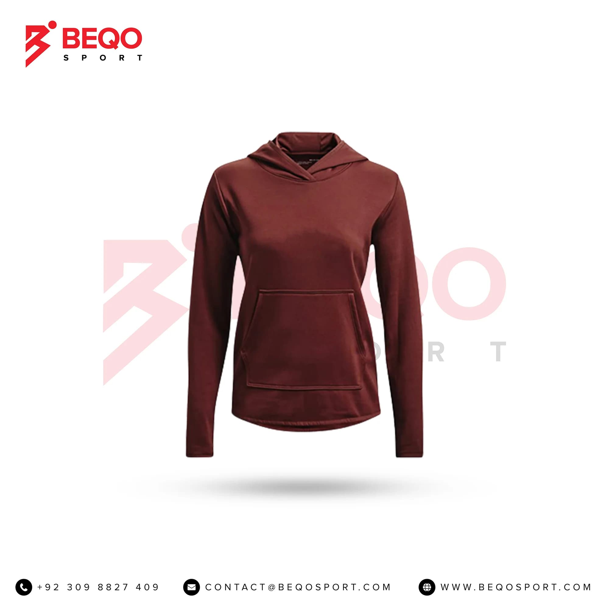 Women’s Hoodie with Curved Hem
