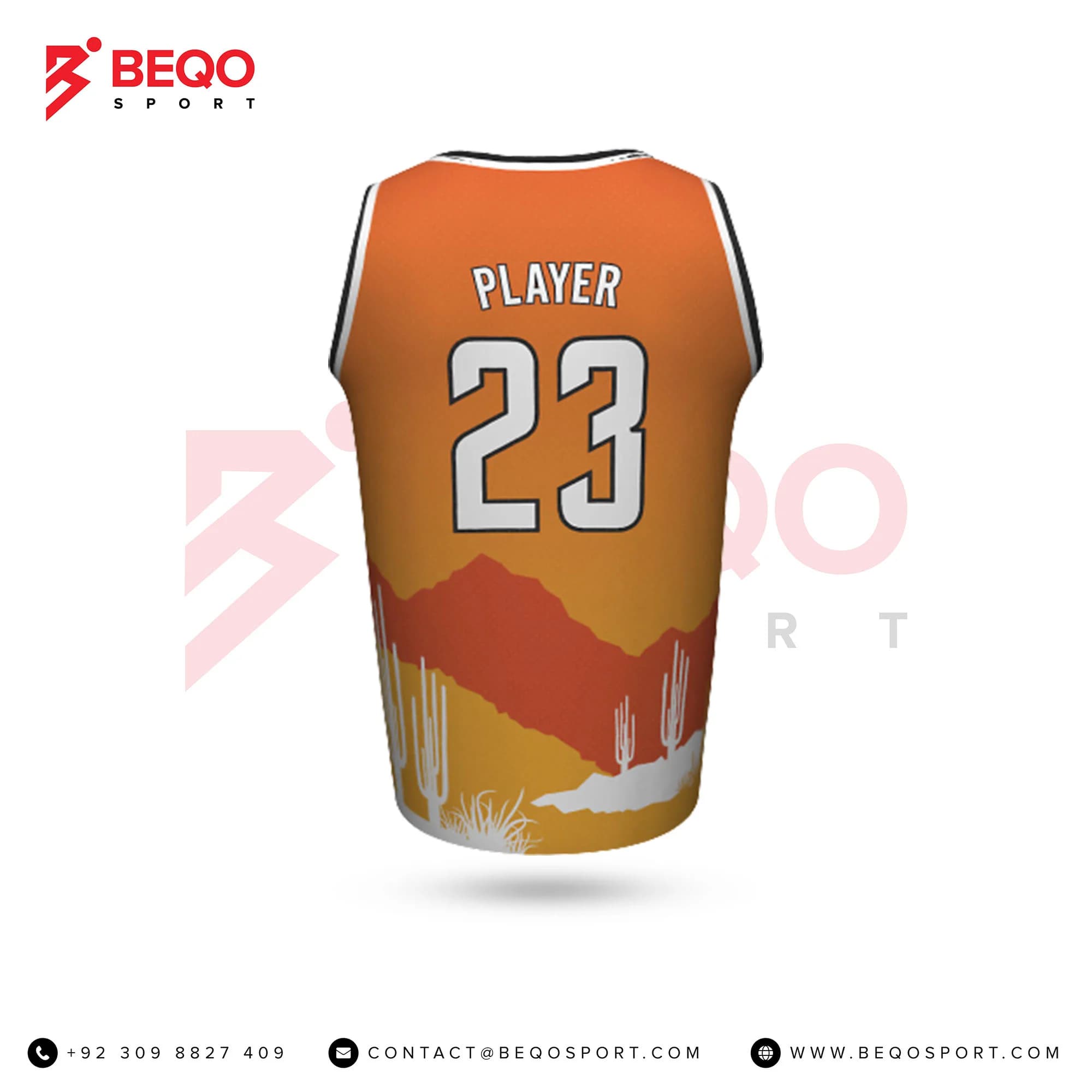 Yellow Basketball Crew Neck Jersey view 2
