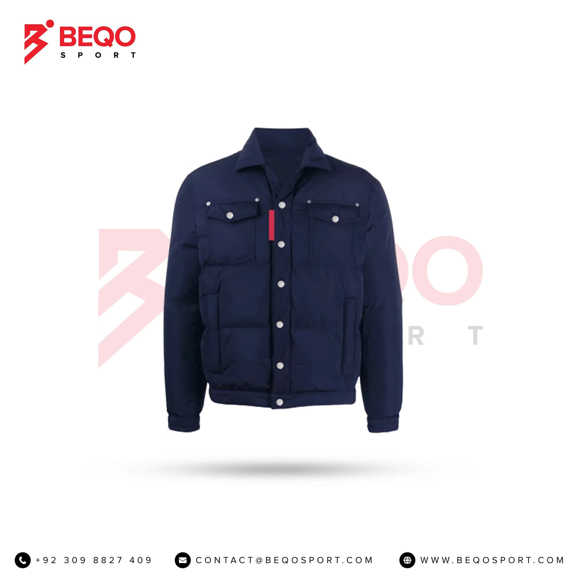 Wide Seamed Jacket With Collar