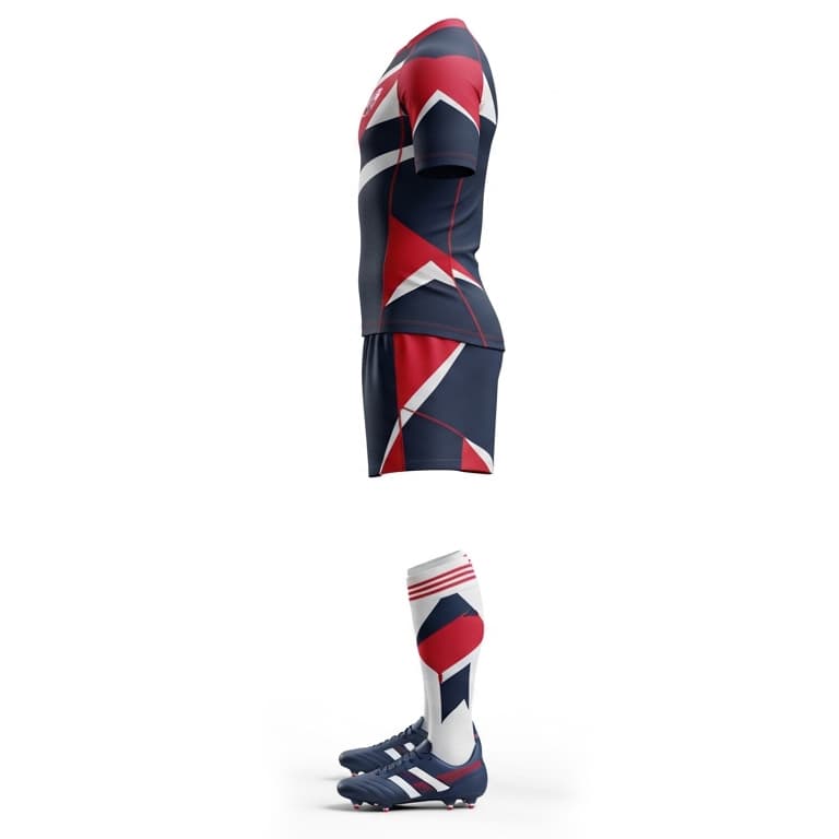 Men's Pro-Fit Rugby Uniforms - Breathable Performance Jersey and Shorts Set view 2