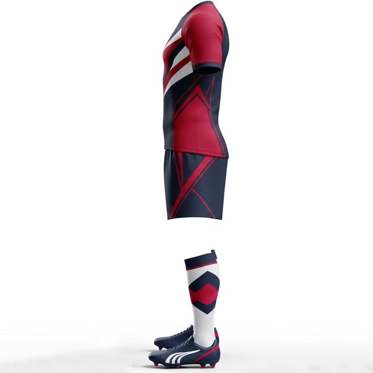 Men's Pro-Fit Rugby Jersey and Shorts Set - Breathable and Durable Team Uniform view 2
