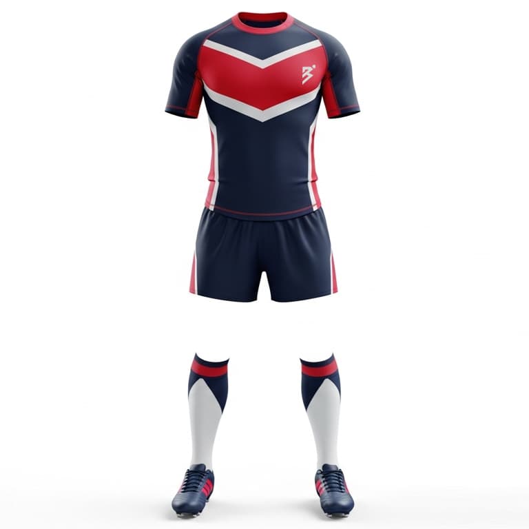 Custom Men's Pro-Fit Rugby Uniform Set – Personalized Jersey & Shorts
