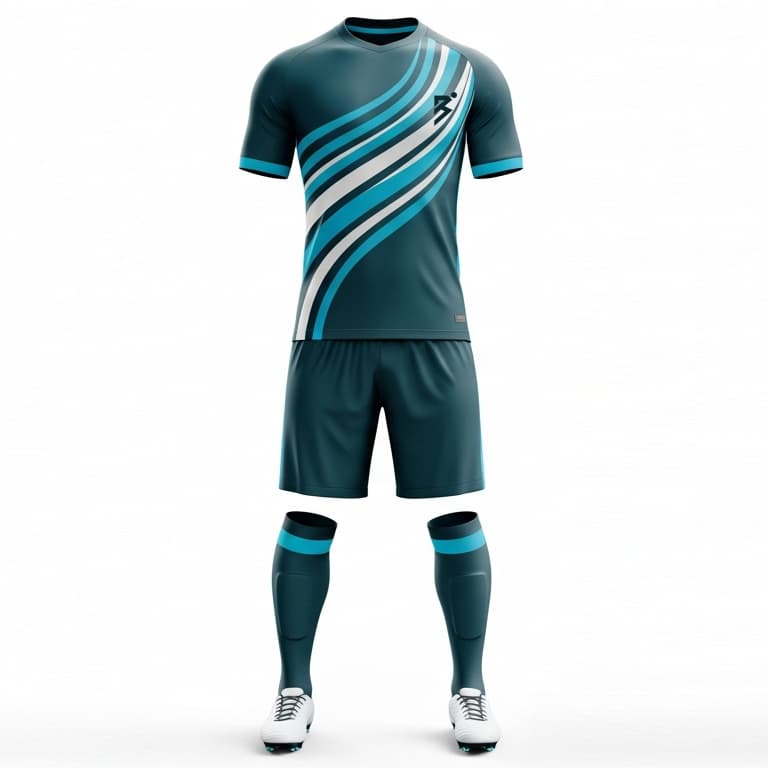 Men's Dynamic Ocean Blue Soccer Uniform