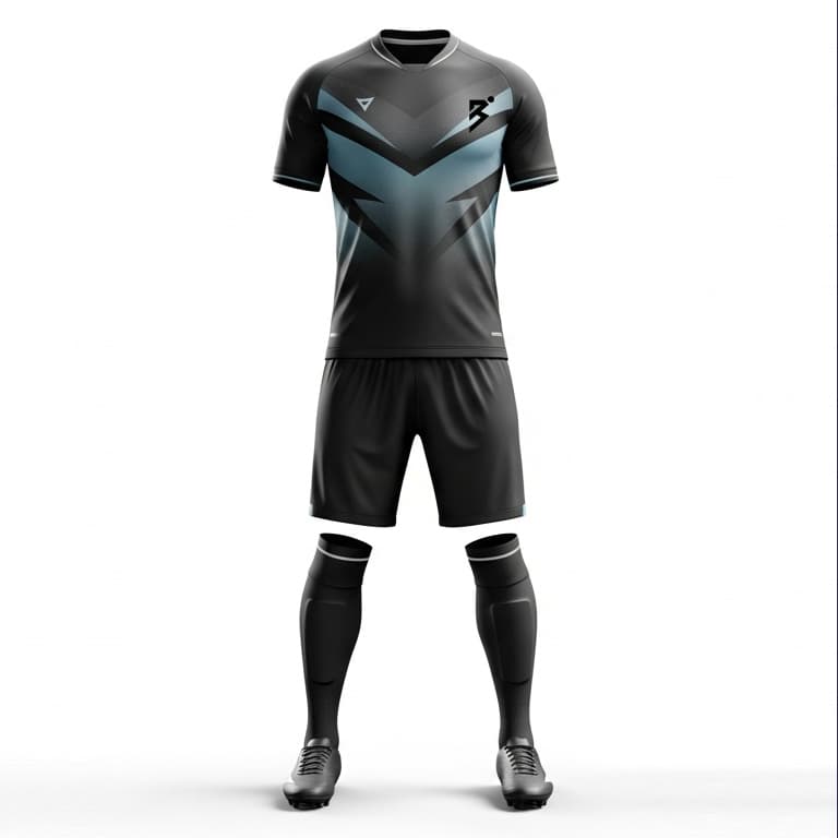 Men's Stealth Black & Grey Soccer Uniform