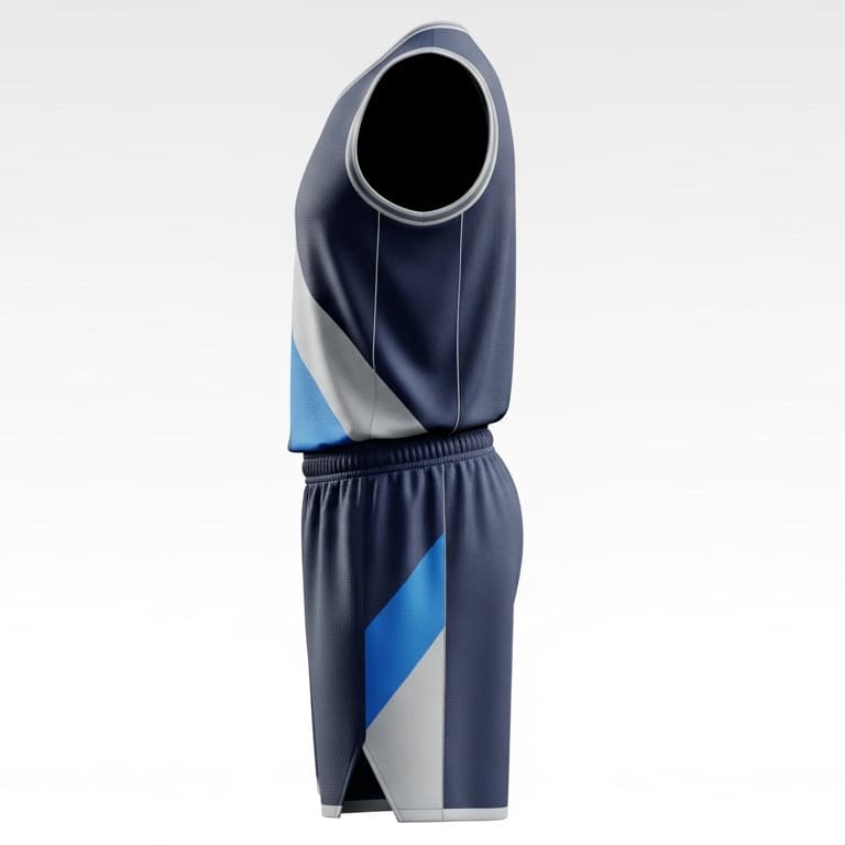 Custom Gray, Teal & Lime Green Basketball Uniform Set for men's view 3
