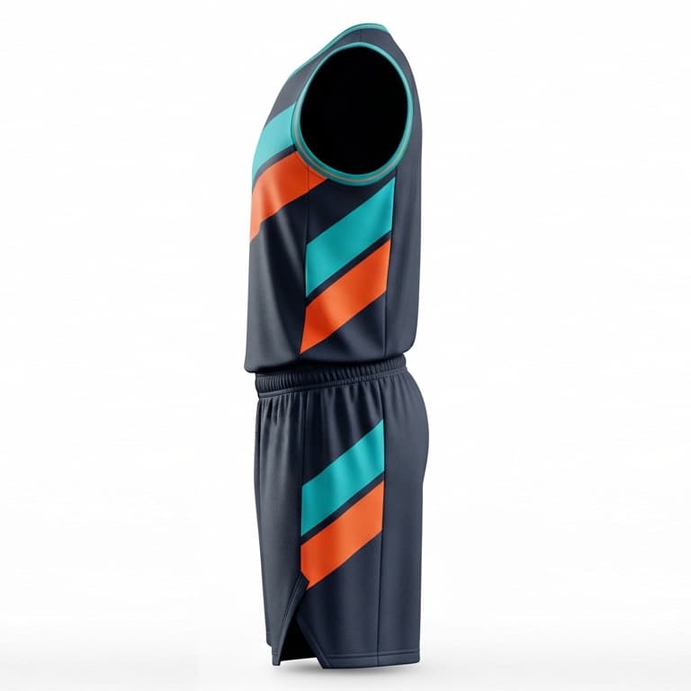 Men's Sublimated Basketball Uniform - Pro-Fit Jersey & Shorts Set view 3