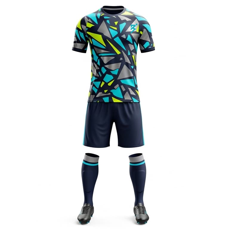 Men's Geometric Sublimation Soccer Uniform Kit
