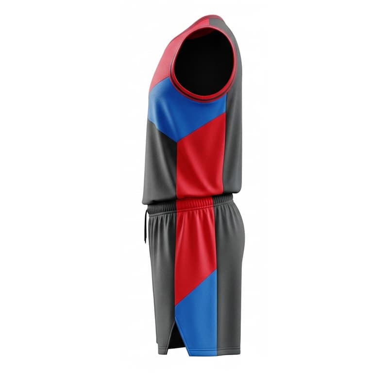 Men's Ignite Elite Basketball Uniform Set - Red, Blue & Black Performance Gear view 3