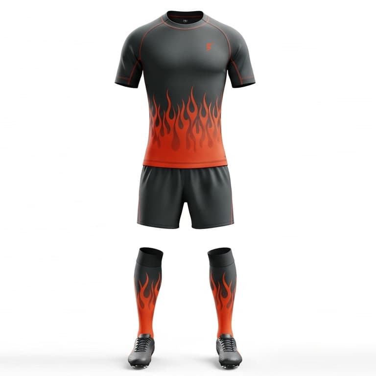 Scorching Flames Rugby Jersey Kit - Pro Performance Rugby Uniform